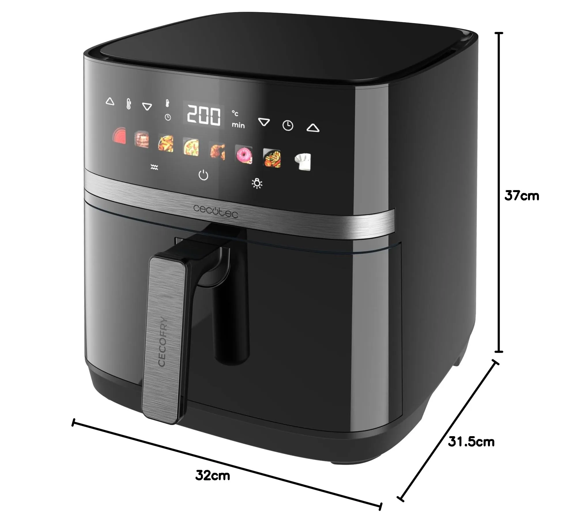 Cecotec Cecofry&Grill Duoheat 8000 Friggitrice ad Aria 8L, 2200W, Doppia Griglia, Finestra - immagine 10