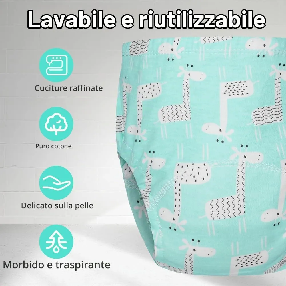 Aolso Mutandine di Apprendimento per Bambini, Cotone Assorbente e Traspirante, 10 Pezzi, Taglia 100 - immagine 4
