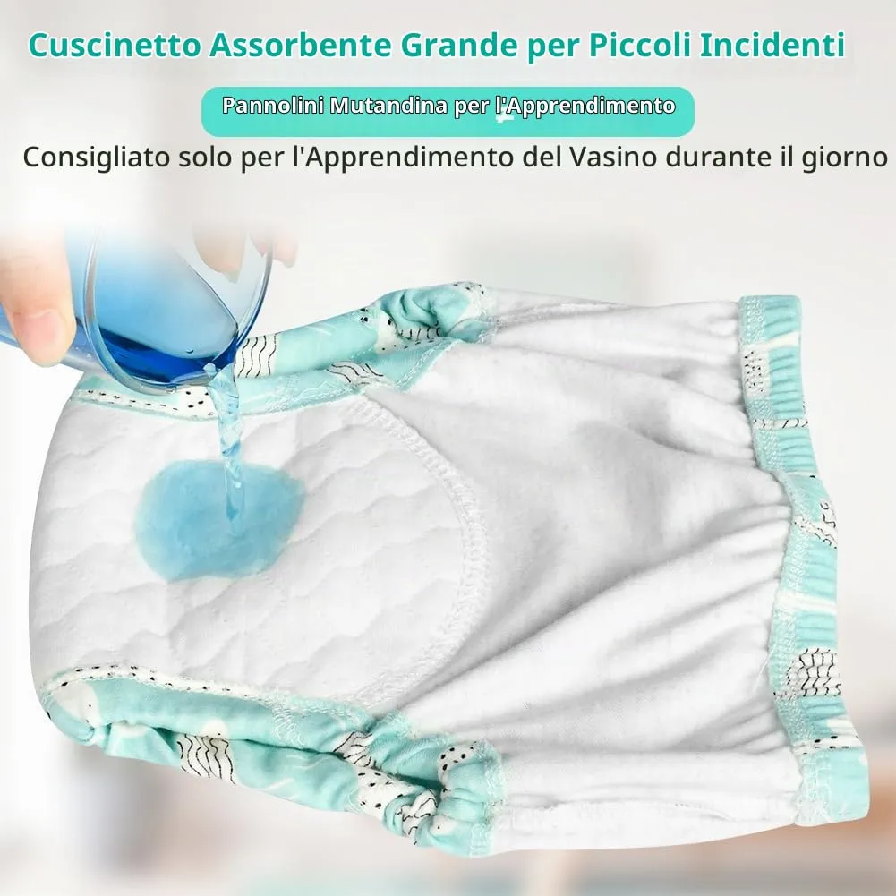 Aolso Mutandine di Apprendimento per Bambini, Cotone Assorbente e Traspirante, 10 Pezzi, Taglia 100 - immagine 5