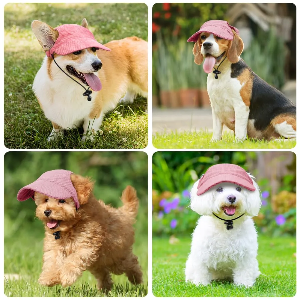 OFFCUP Berretto da Baseball per Cani Regolabile con Fori per le Orecchie, Rosa, M - immagine 5