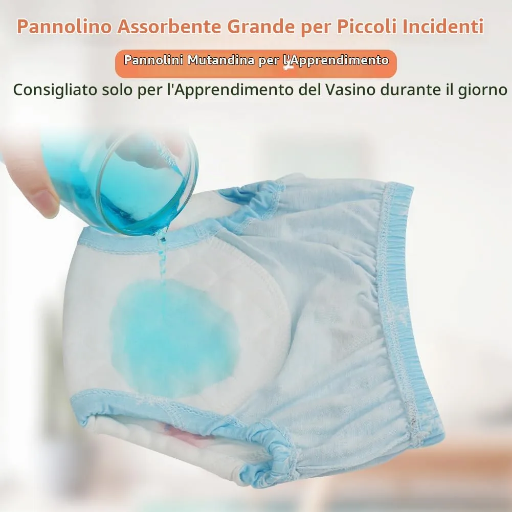 Aolso Mutandine di Apprendimento in Cotone per Bambino, 5 Pezzi, Pannolini Lavabili Riutilizzabili, Leone Marino 110 - immagine 5