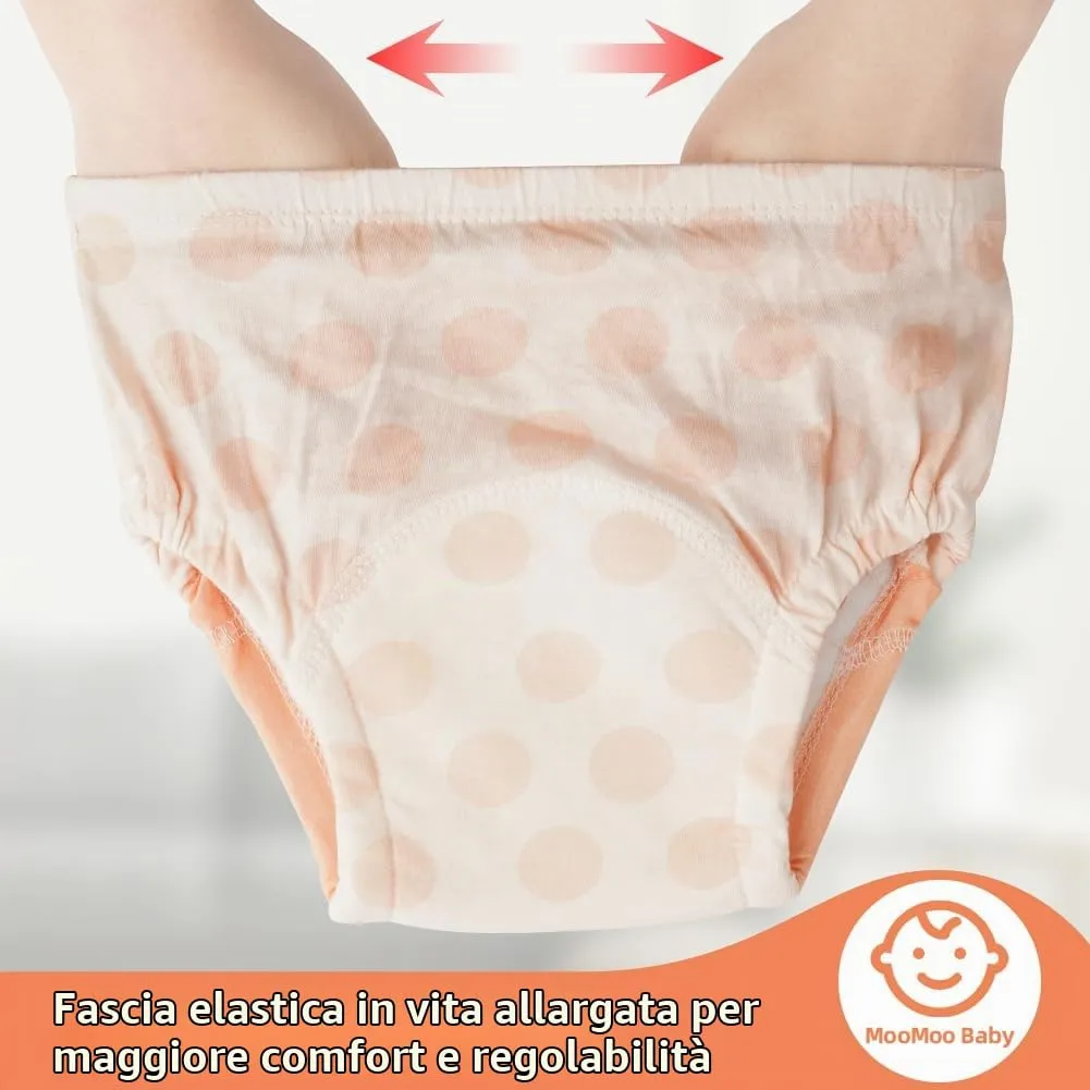 Aolso Mutandine di Apprendimento in Cotone per Bambino, 5 Pezzi, Pantaloni da Vasino Lavabili e Riutilizzabili, Leone Marino 100 - immagine 7