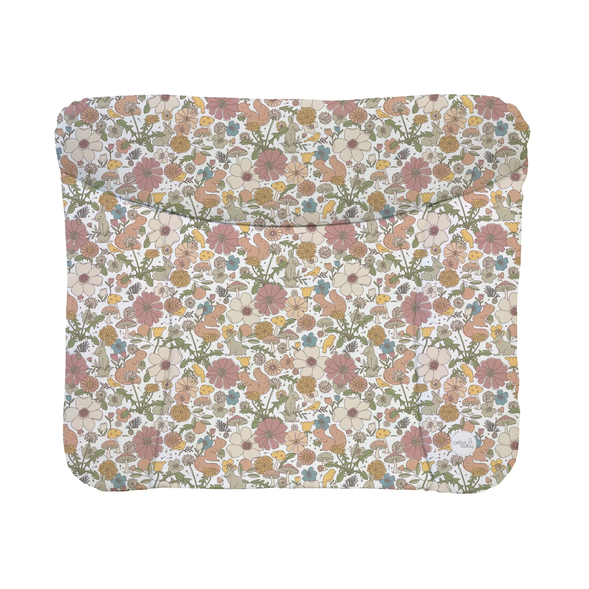 Ceba Baby Fasciatoio Materassino Lavabile e Impermeabile, Certificato Öko-Tex, 75x72 cm, Giardino - immagine 1