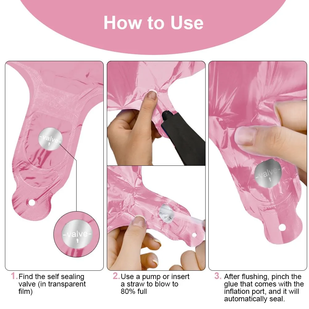 OFFCUP Palloncini Compleanno Numero 60 Rosa 101 cm - immagine 4