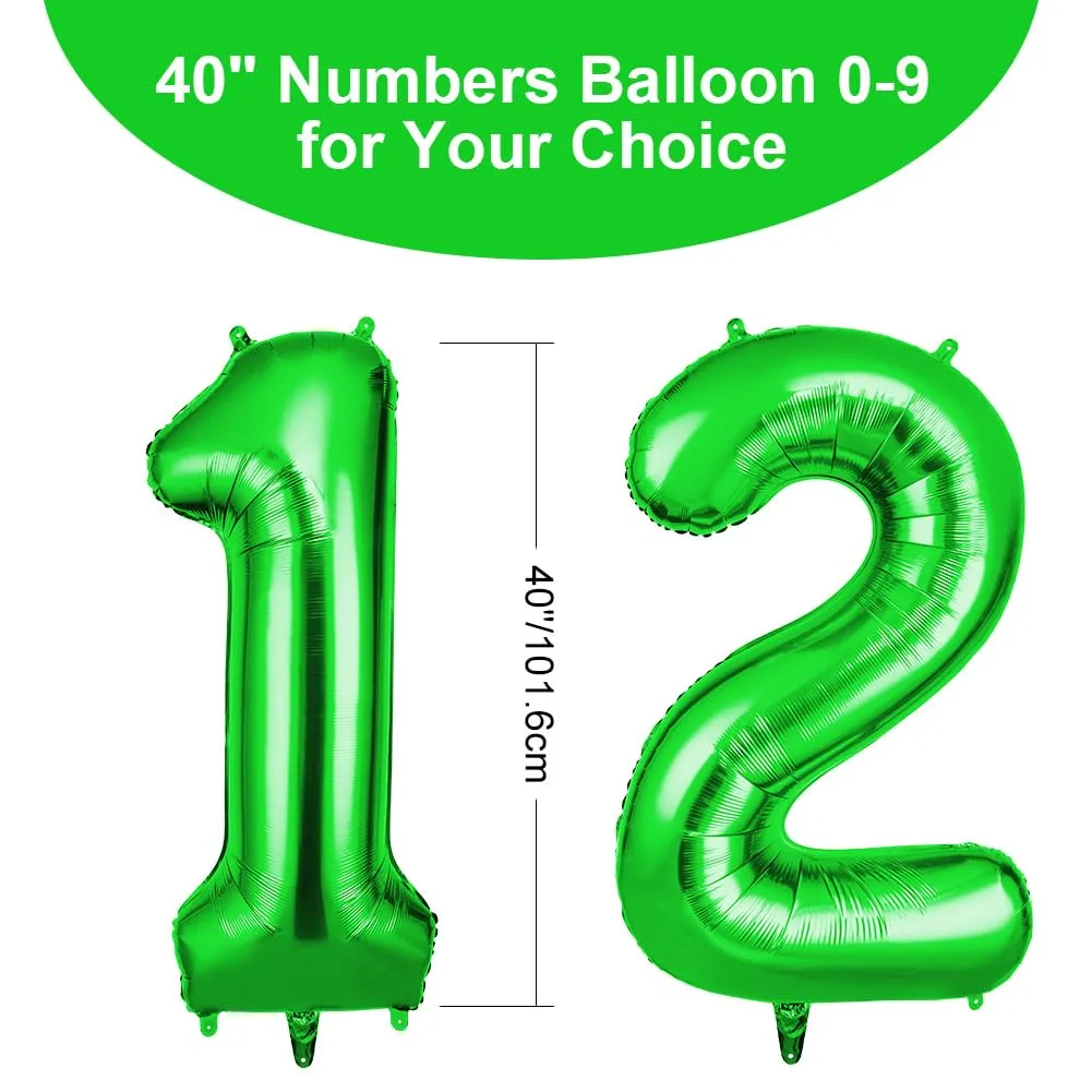 OFFCUP Palloncino Numero 12 Verde 101 cm - immagine 2