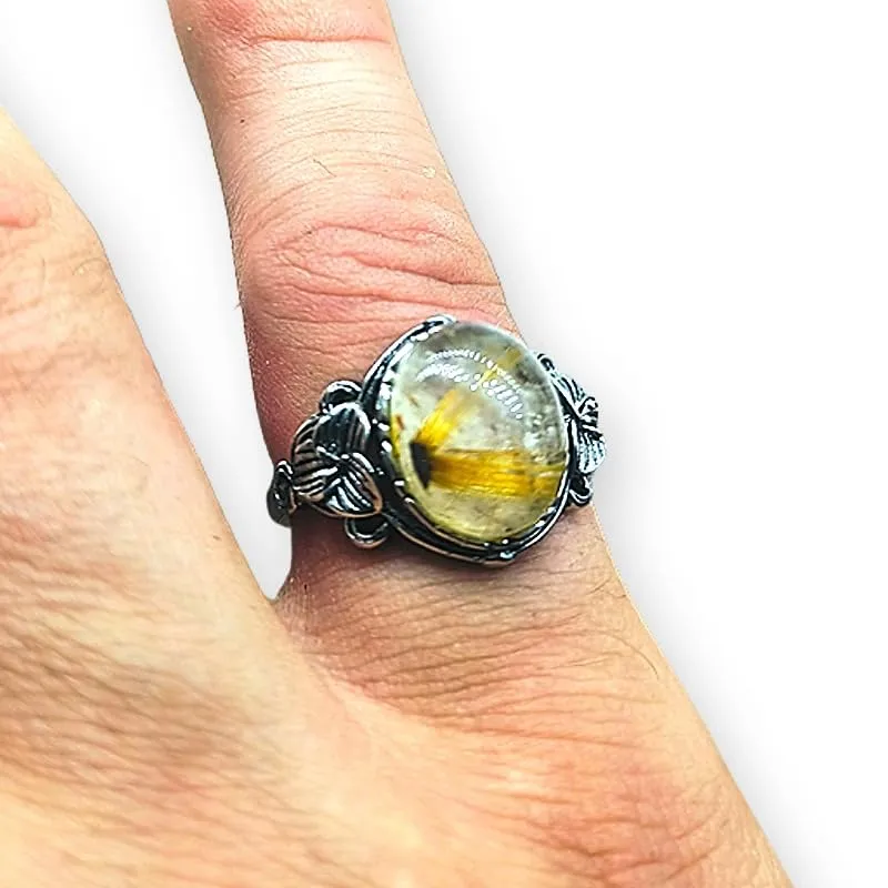 Generico Anello Regolabile in Quarzo Rutilato - immagine 2