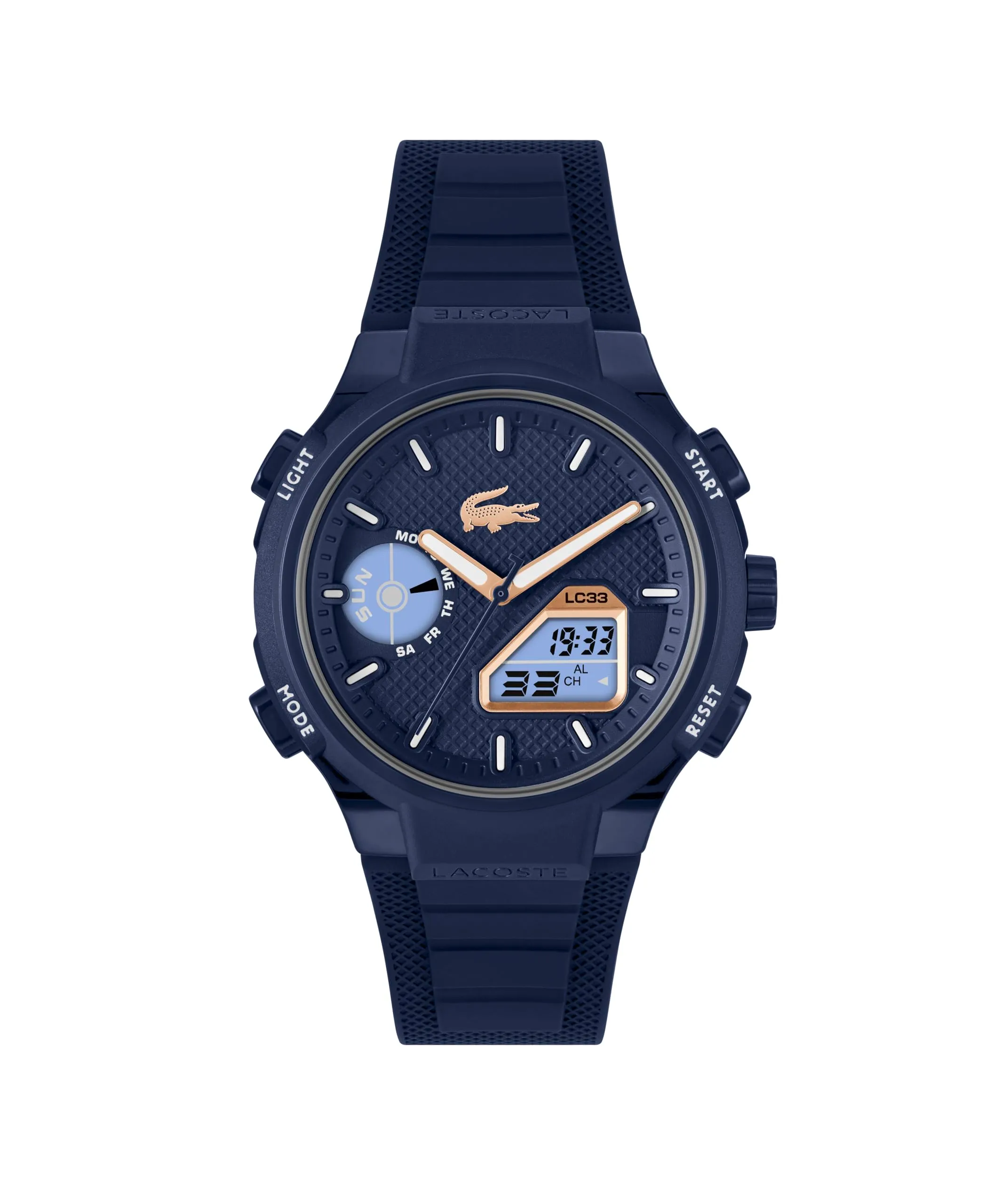 Lacoste LC33 Orologio Analogico-Digitale da Uomo Cinturino Silicone Blu Navy - 2011434 - immagine 2