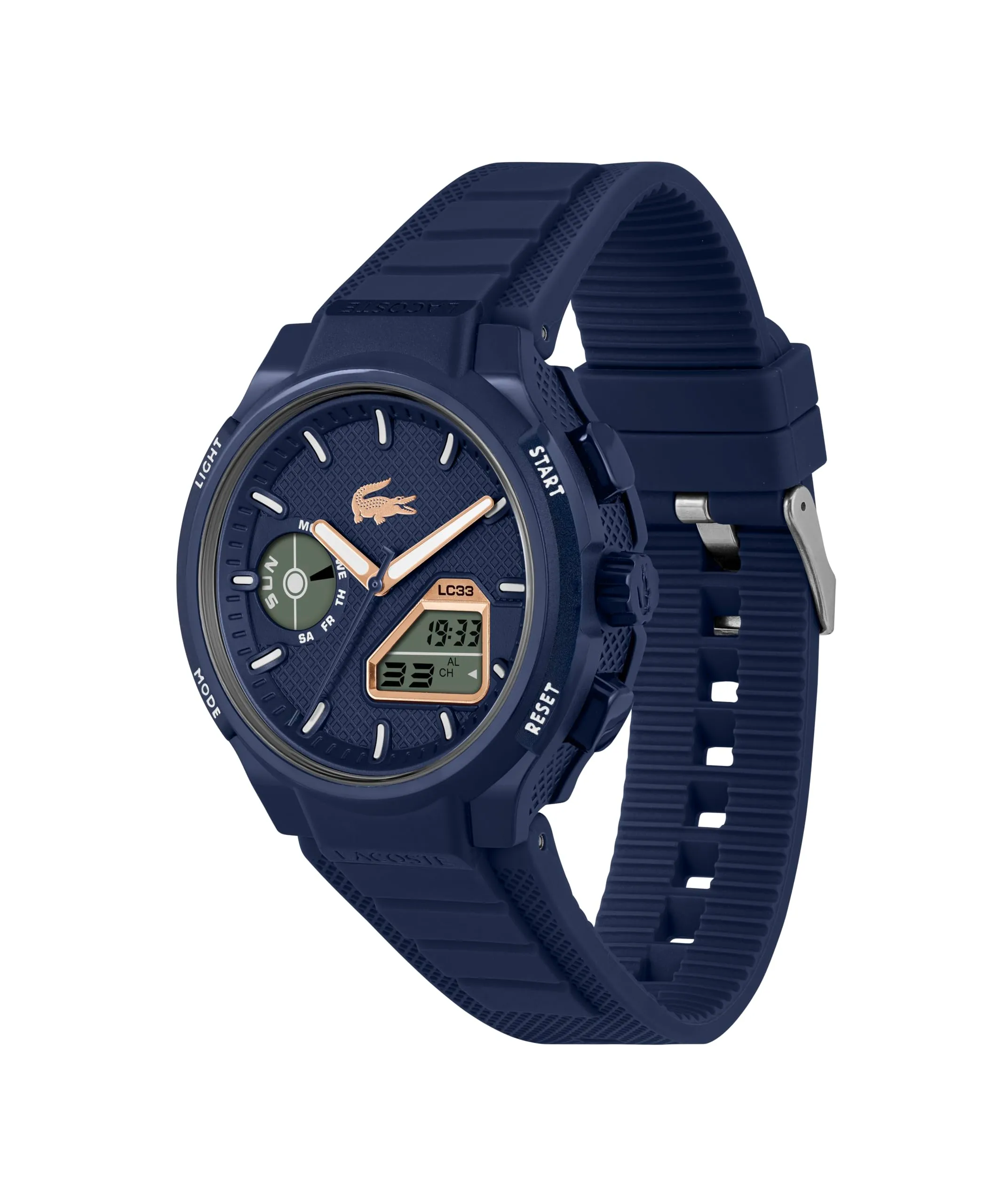 Lacoste LC33 Orologio Analogico-Digitale da Uomo Cinturino Silicone Blu Navy - 2011434 - immagine 3