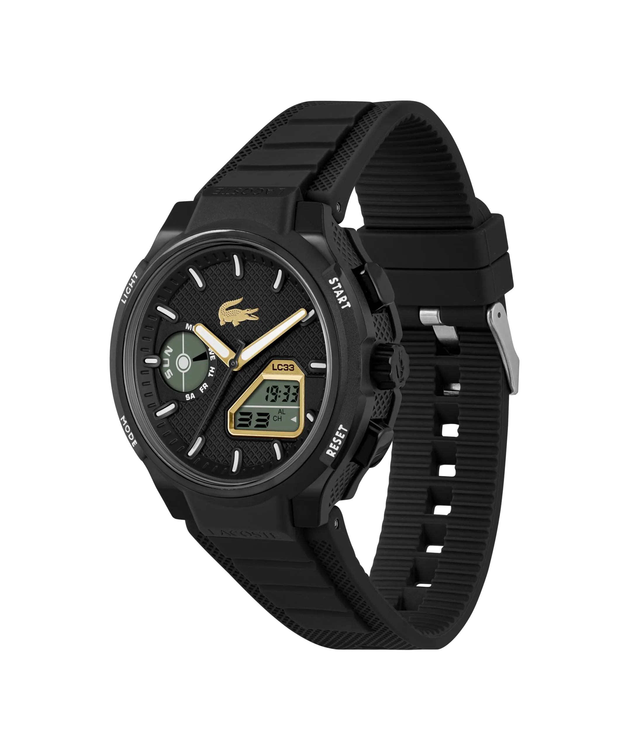 Lacoste LC33 Orologio Analogico-Digitale da Uomo con Cinturino in Silicone Nero - 2011435 - immagine 3