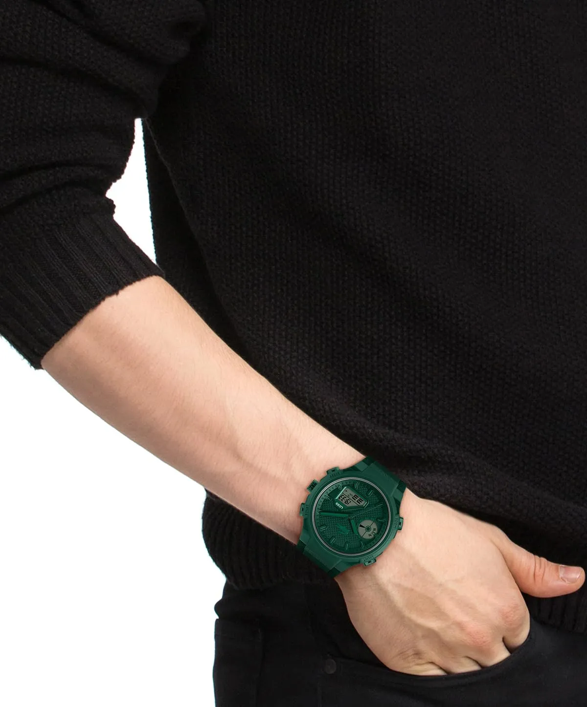 Lacoste LC33 Orologio Analogico-Digitale da Uomo in Silicone Verde - 2011449 - immagine 5