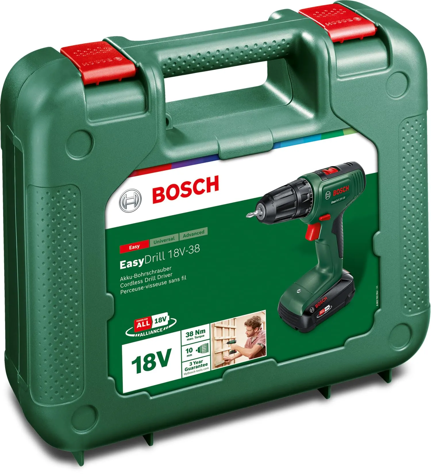 Bosch EasyDrill 18V-38 Trapano Avvitatore a Batteria (1 Batteria 2,5 Ah, Custodia per il Trasporto) - immagine 4