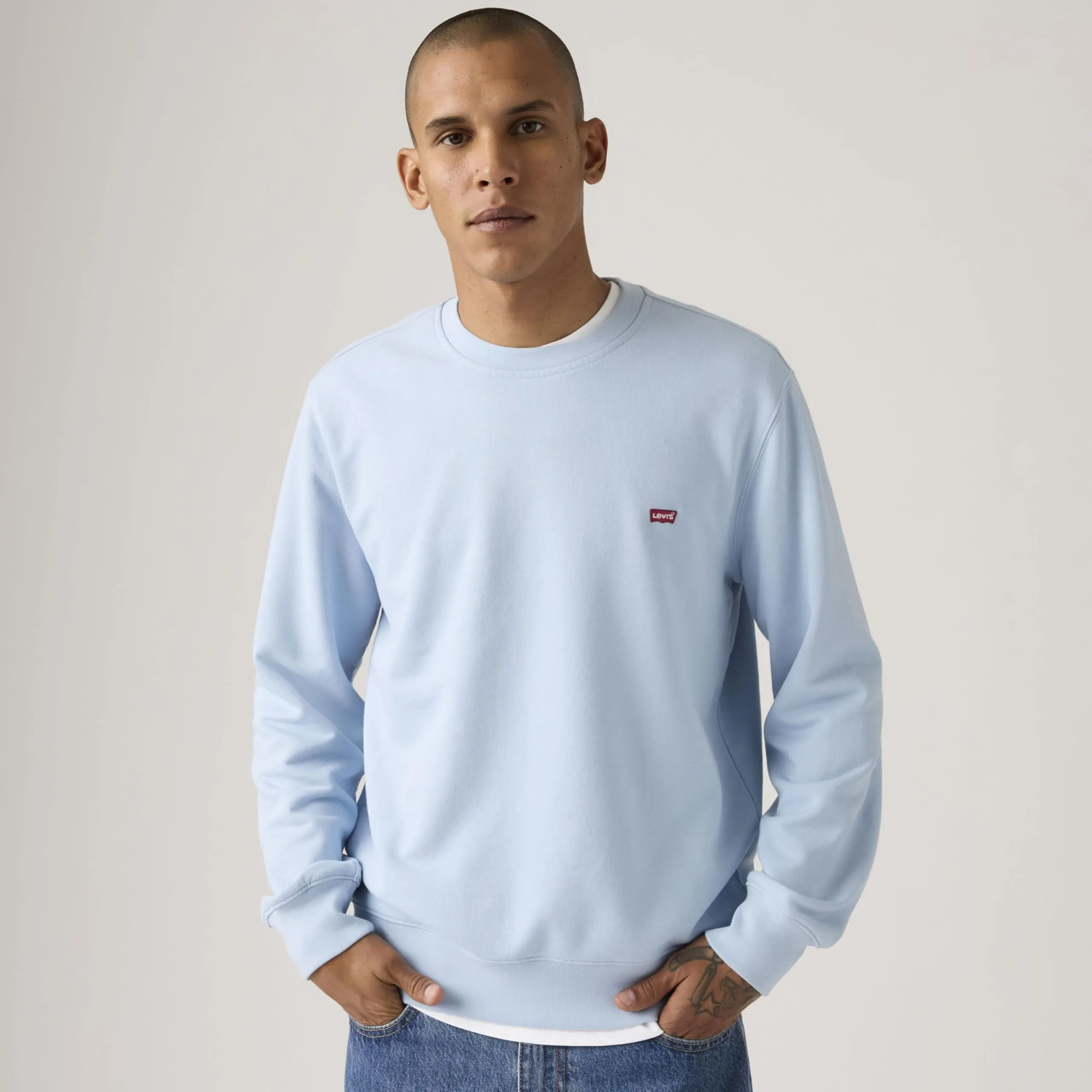 Levi's The Original HM Crew Sweatshirt, Blu Chambray, S - immagine 2