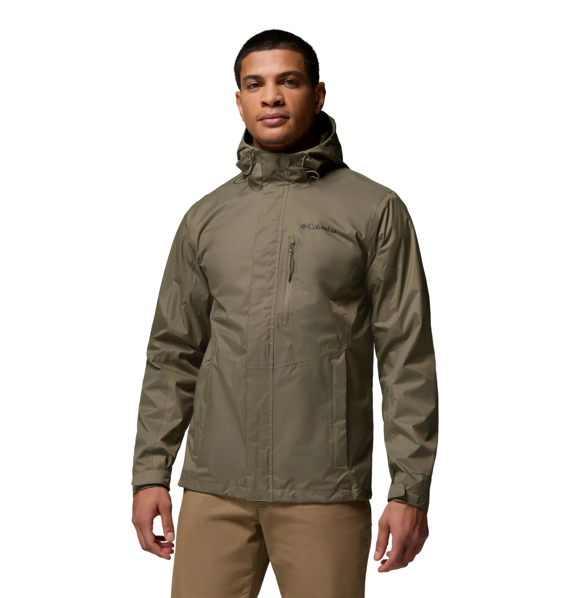 Columbia Pouring Adventure III Giacca Impermeabile da Uomo, Stone Green, XXL - immagine 1