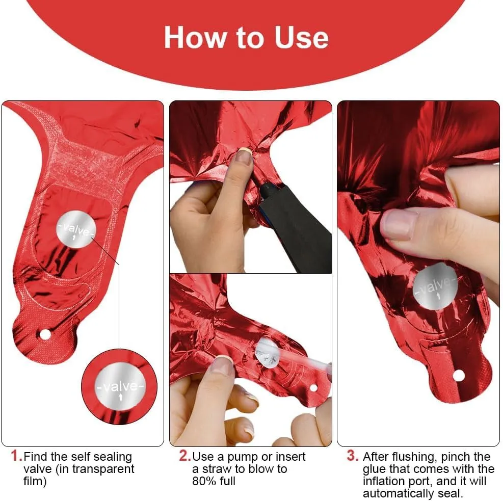 OFFCUP Palloncini Compleanno Numero 20, Rosso, 101 cm - immagine 4