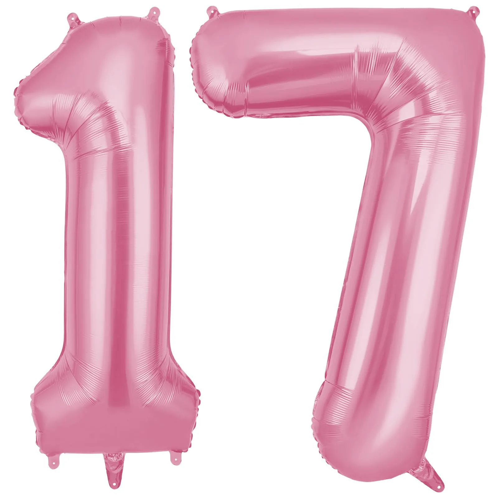 OFFCUP Palloncini Compleanno Rosa 101 cm, Numero 17/71 - immagine 1