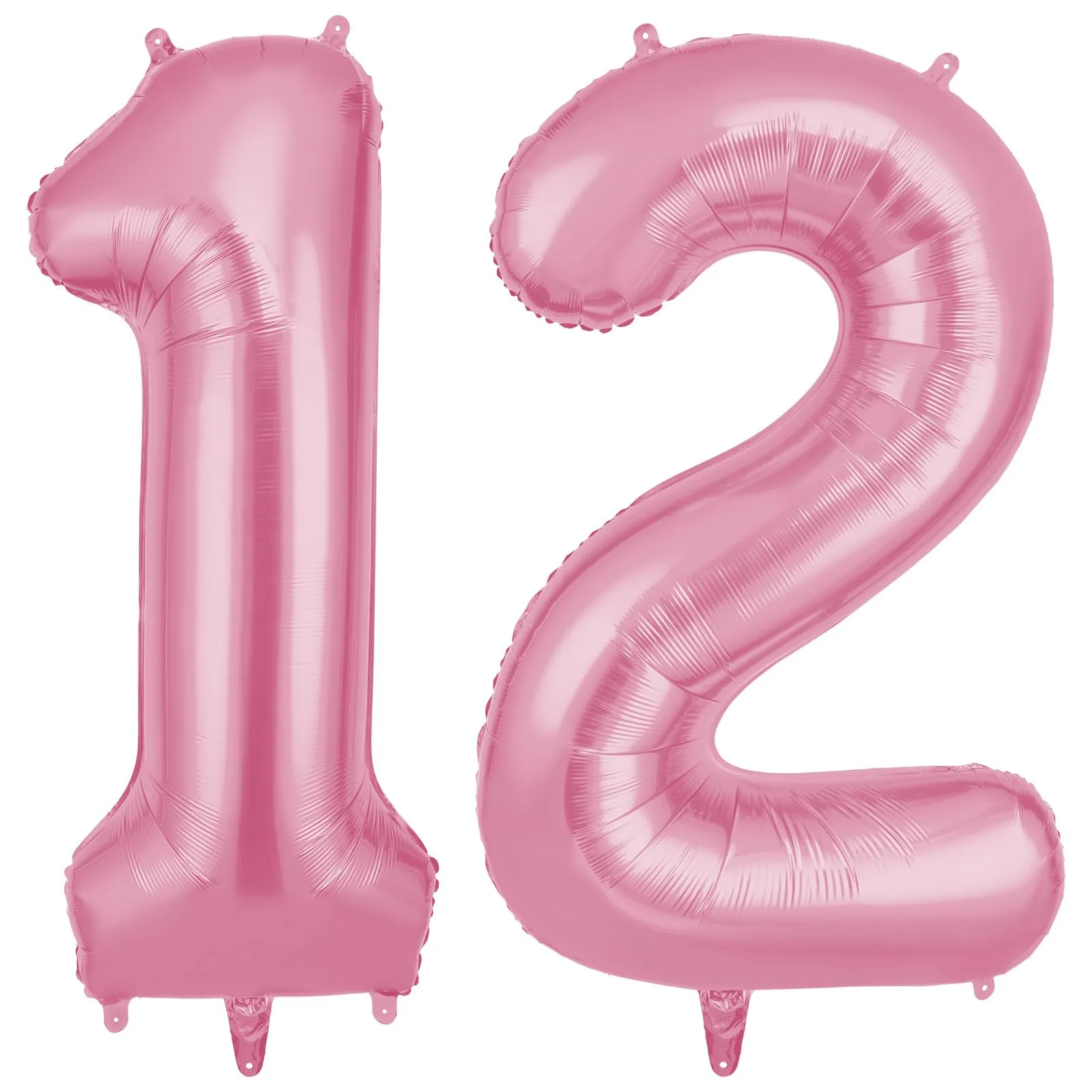 OFFCUP Palloncini Compleanno Rosa 101 cm, Numero 12 - immagine 1