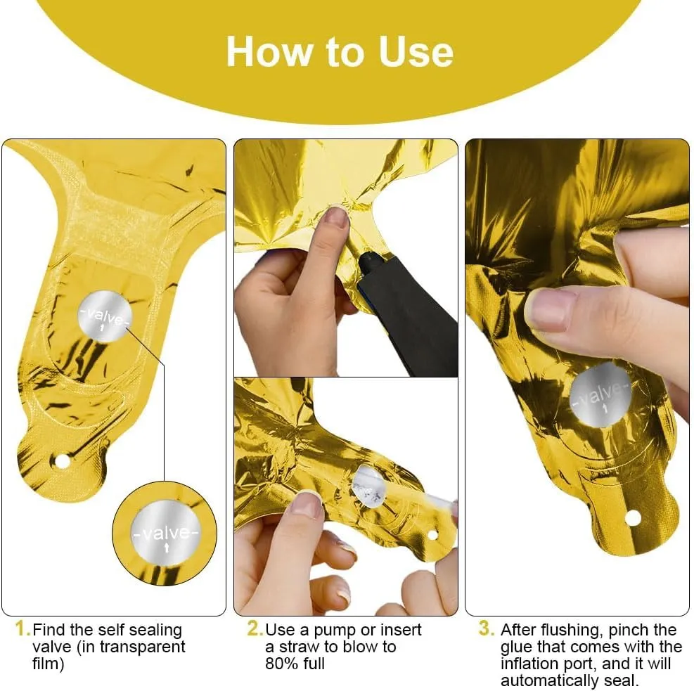 OFFCUP Palloncini Compleanno Oro 101 cm Numero 17/71 - immagine 4