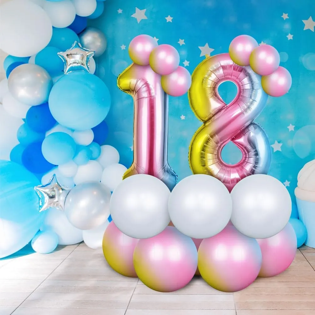 OFFCUP Palloncini Compleanno Sfumatura 101 cm, Numero 20 - immagine 5