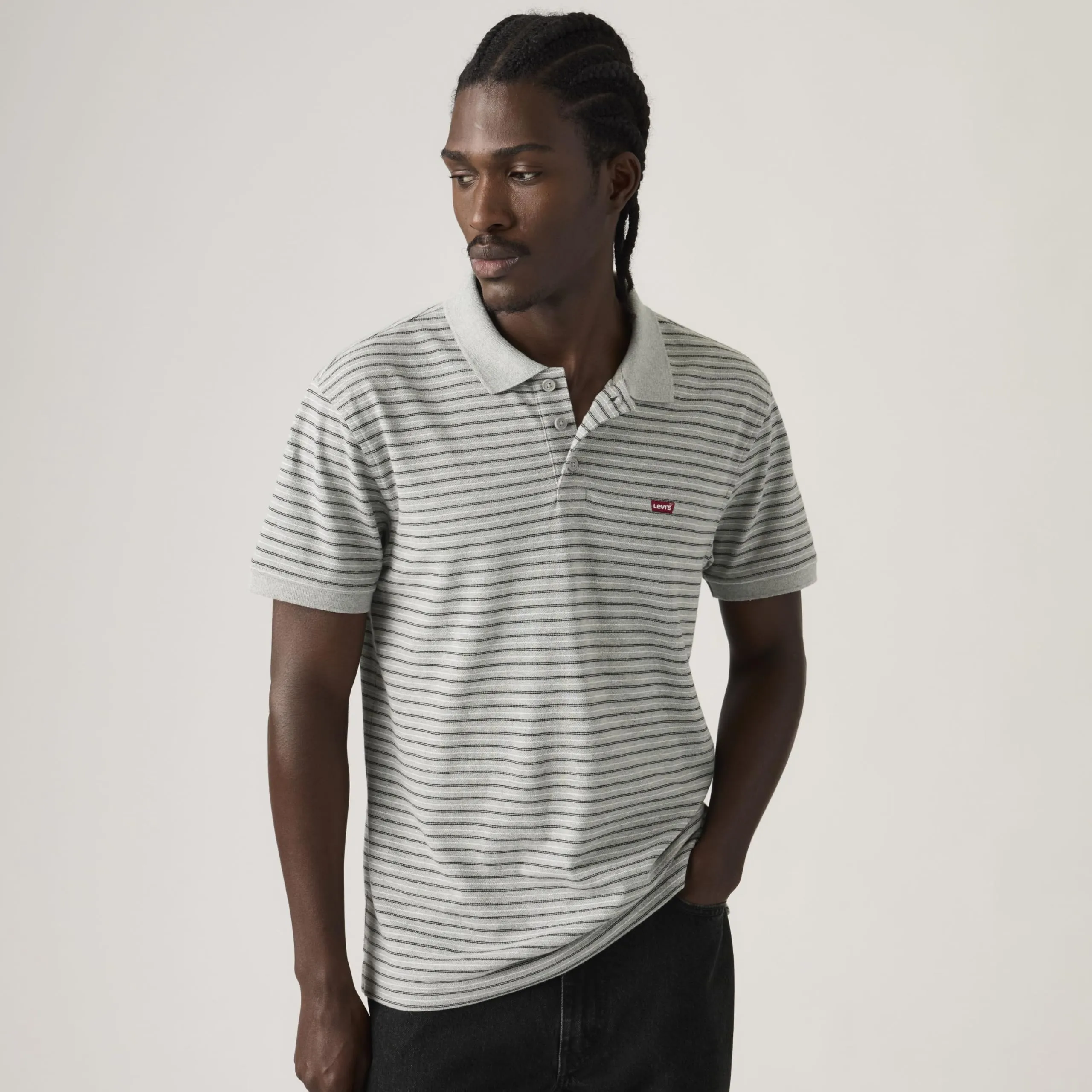 Levi's Gus Stripe Polo Midtone Grey - immagine 2