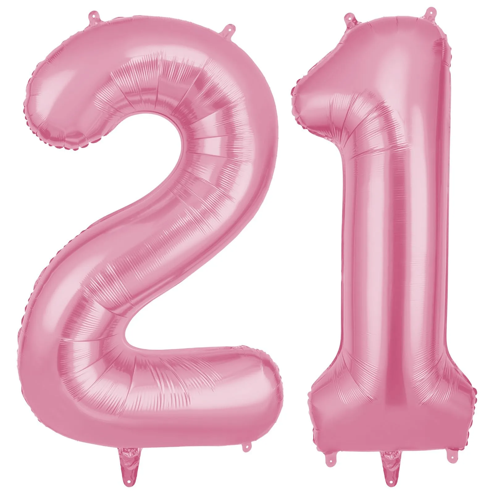 OFFCUP Palloncini Compleanno Rosa 101 cm, Numero 21 - immagine 1
