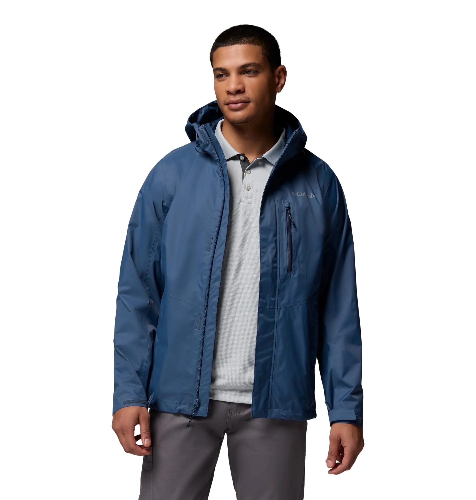 Columbia Pouring Adventure III Giacca Impermeabile da Uomo, Dark Mountain, M - immagine 5