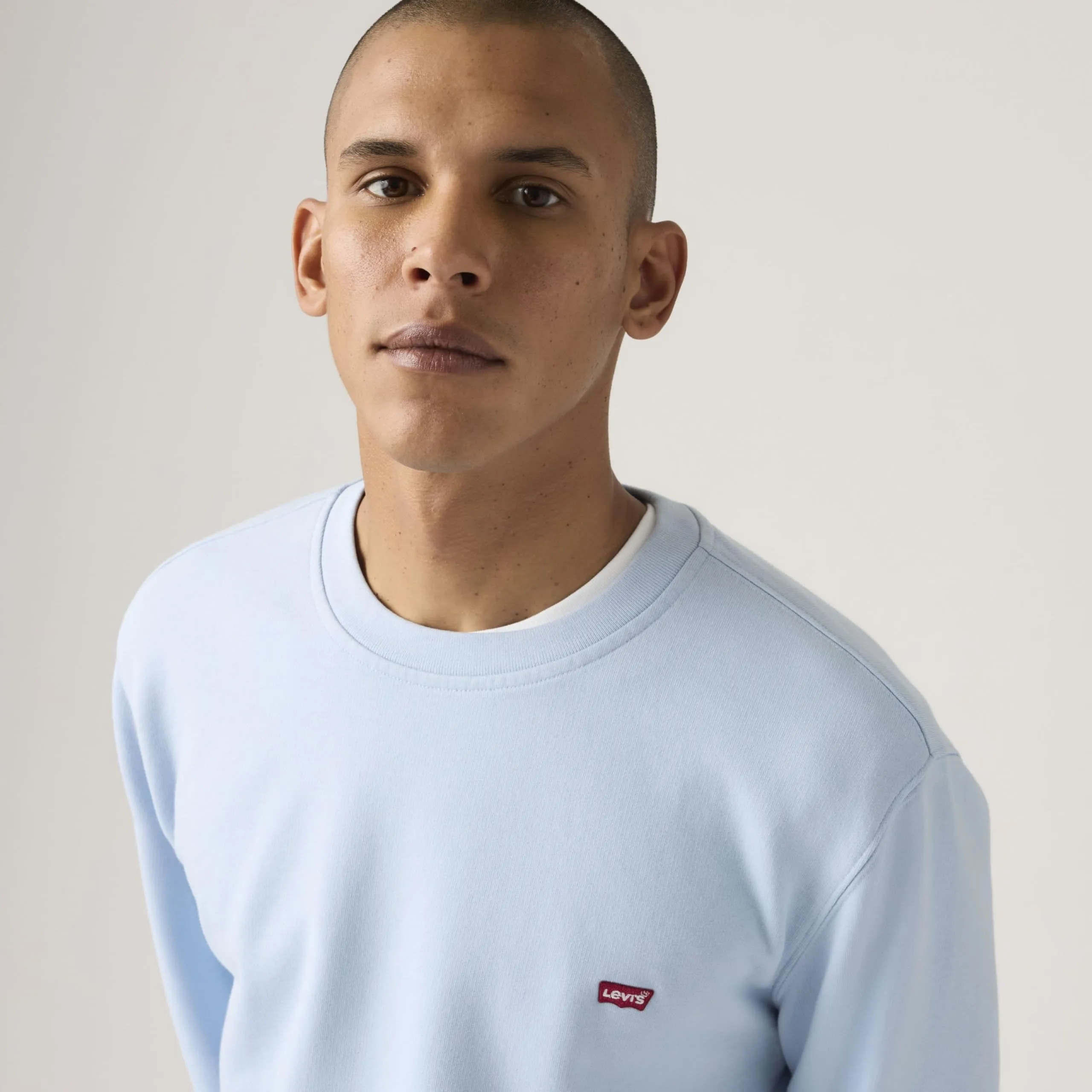 Levi's The Original HM Crew Felpa da Uomo, Blu Chambray, M - immagine 4