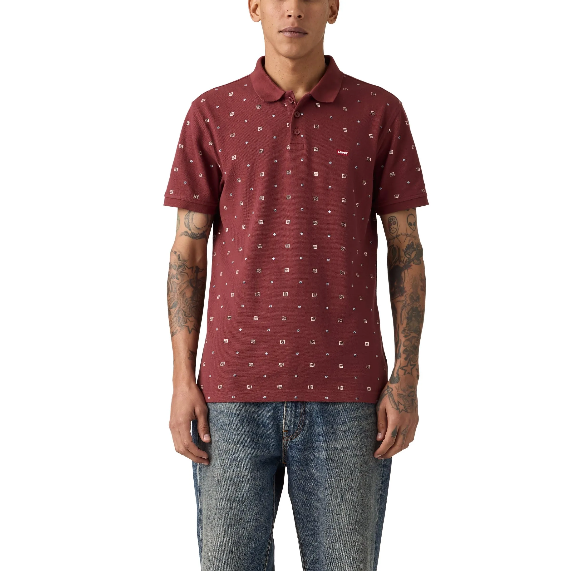 Levi's Hm Polo Ebba Geo Oxblood Pattern P - immagine 1