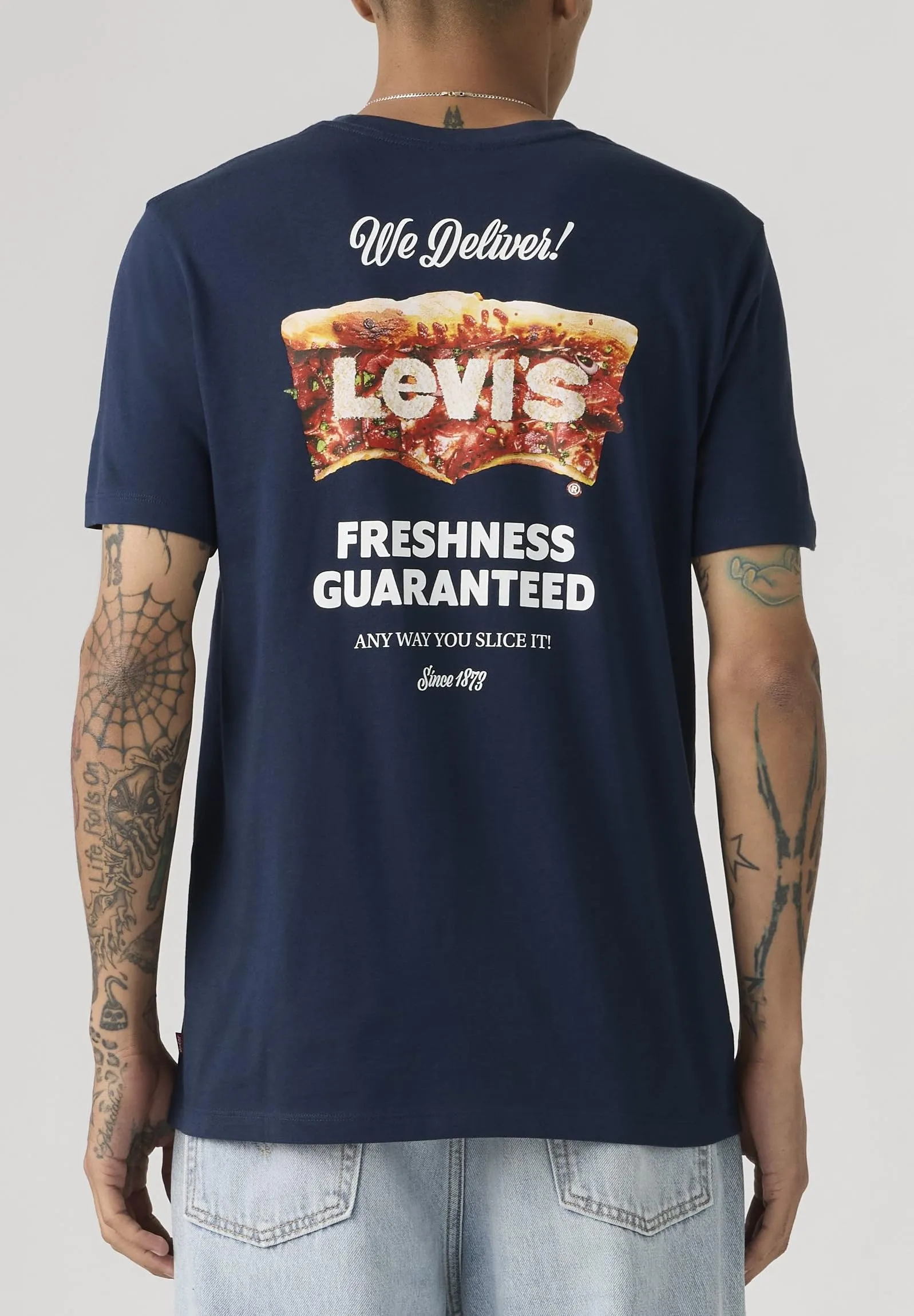 Levi's Graphic Crewneck Tee Pizza 1 Dress - immagine 5