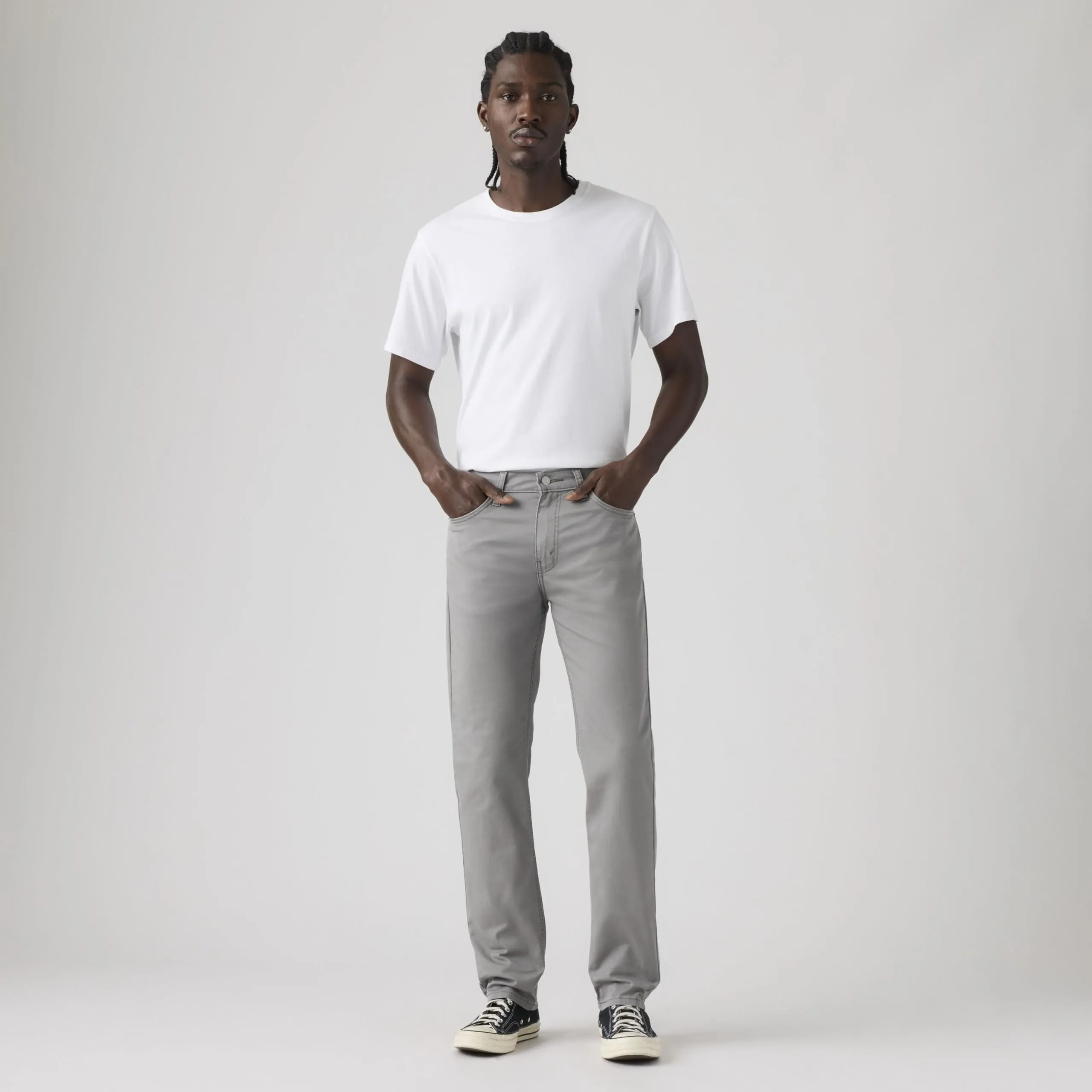 Levi's 511 Slim Steel Gray Stretch Twill Jeans 33W 34L - immagine 8