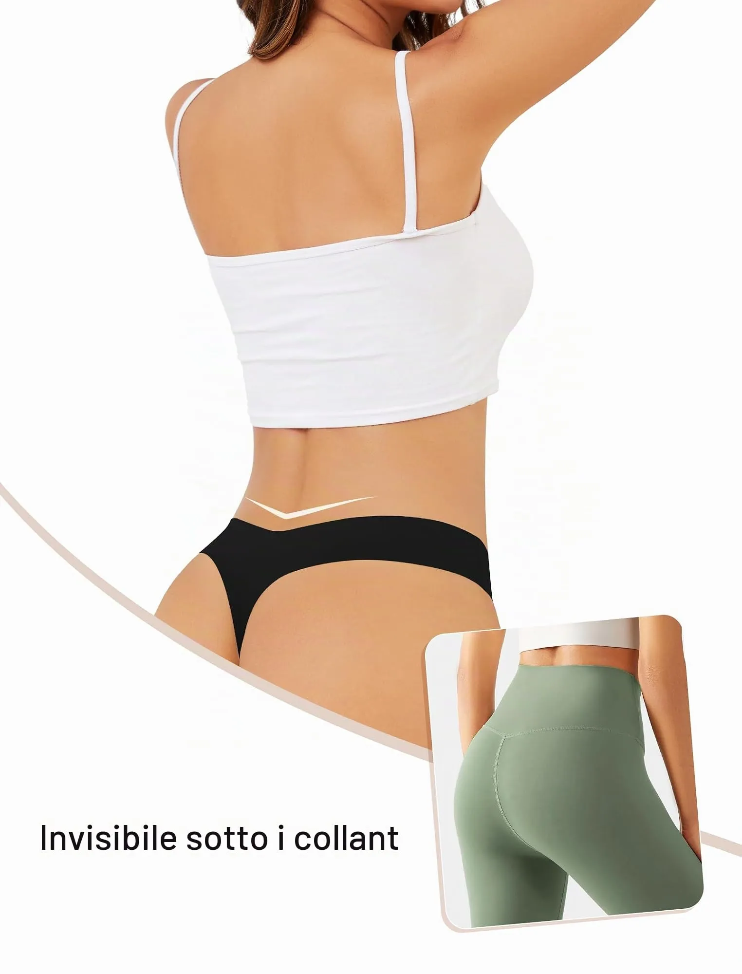 VOENXE Perizoma Mutande Donna Senza Cuciture Invisibile Microfibra Thong - immagine 6
