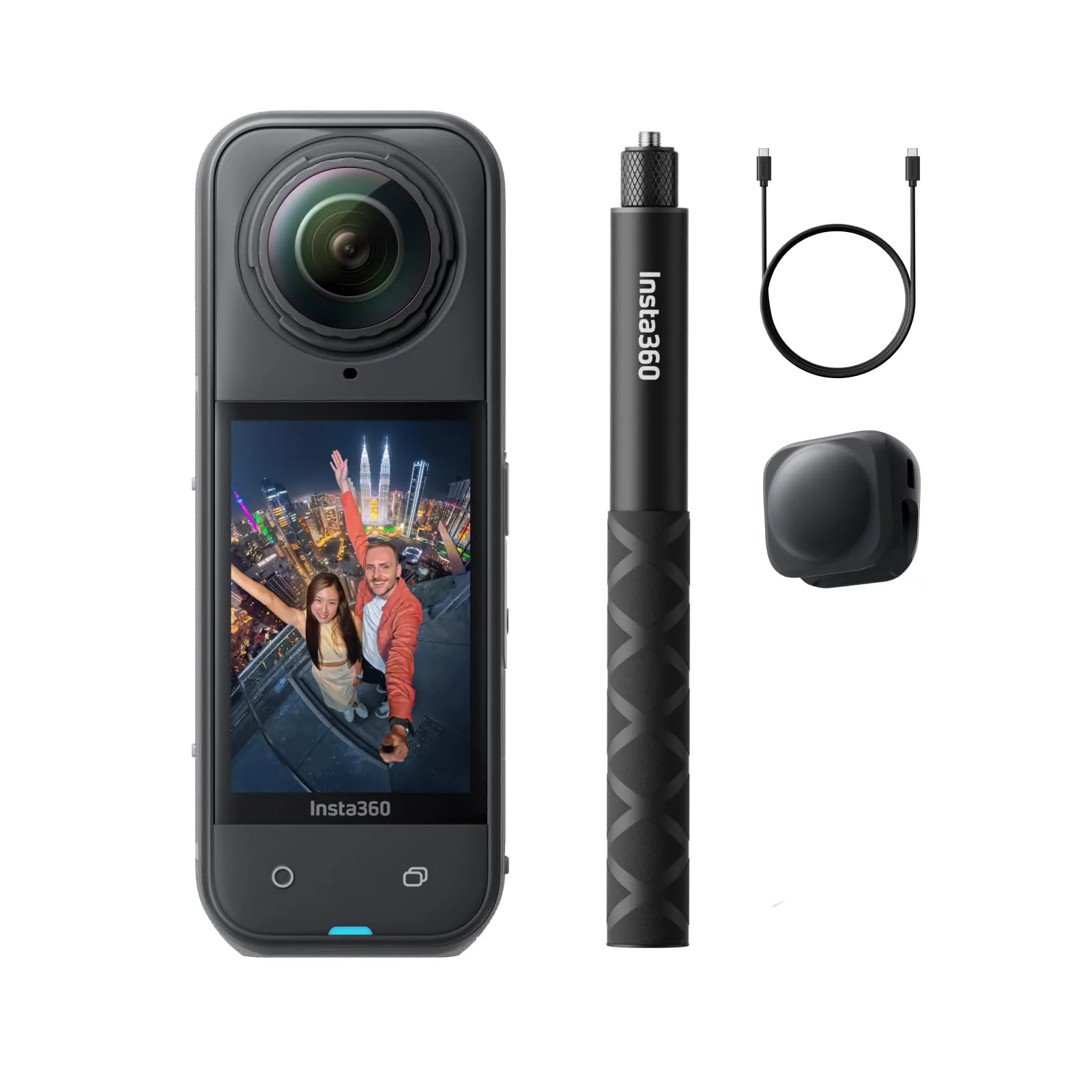 Insta360 X5 Pack Get Set - Camera 8K 360º Impermeabile, Selfie Stick Invisibile, Obiettivi Sostituibili, Cover Antivento, Stabilizzazione - immagine 1