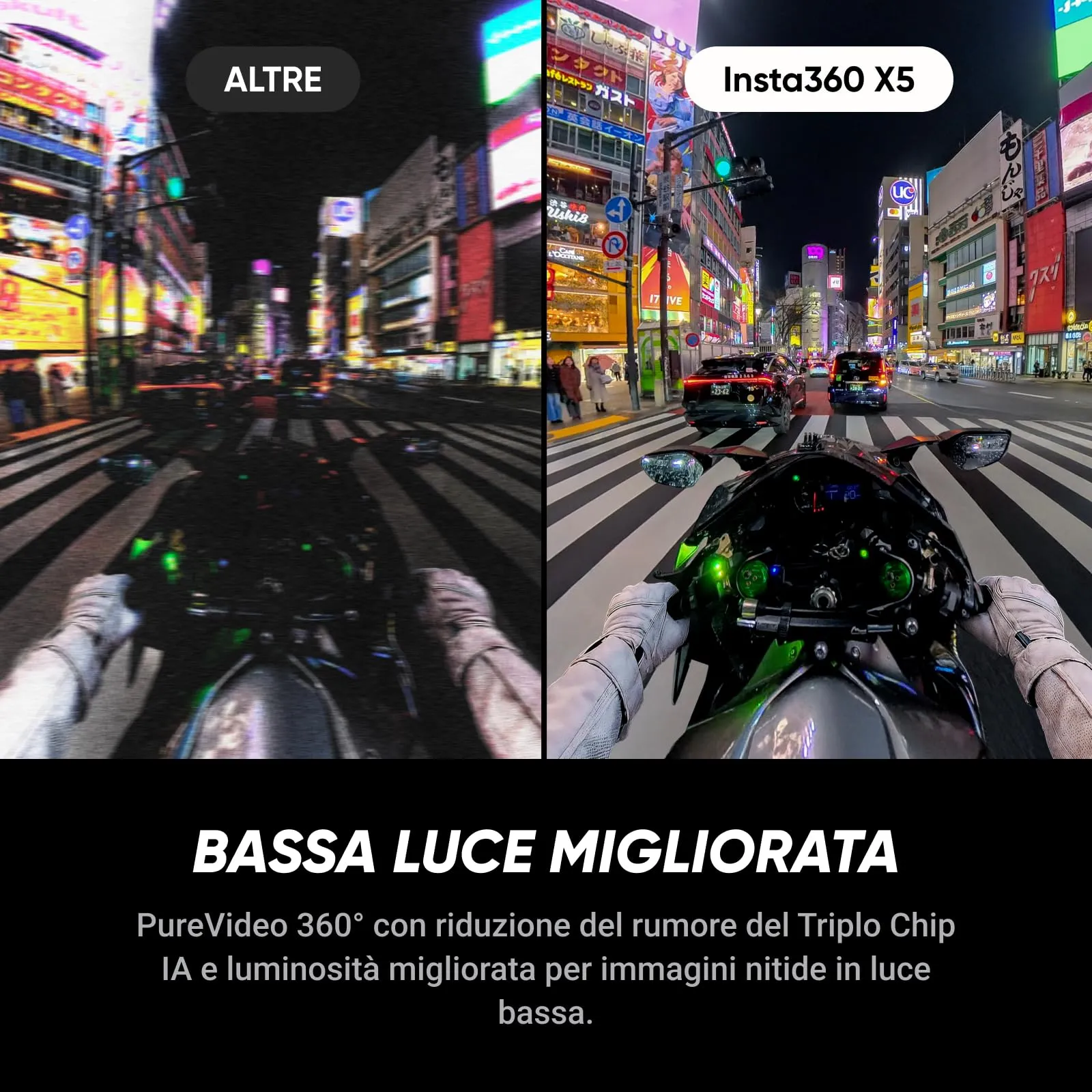 Insta360 X5 Pack Get Set - Camera 8K 360º Impermeabile, Selfie Stick Invisibile, Obiettivi Sostituibili, Cover Antivento, Stabilizzazione - immagine 3