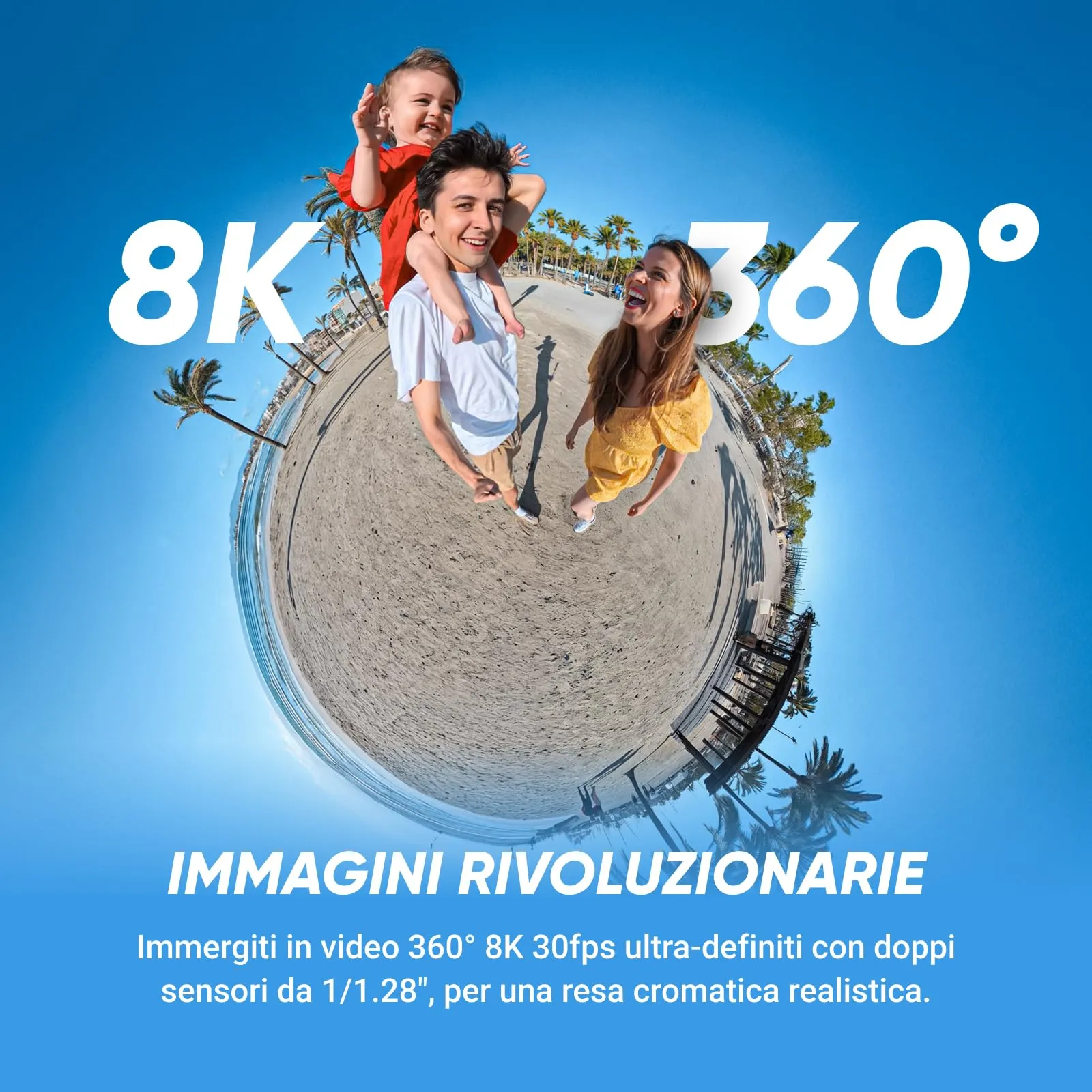 Insta360 X5 Creator Pack - Camera 360° 8K, Selfie Stick Invisibile - immagine 3