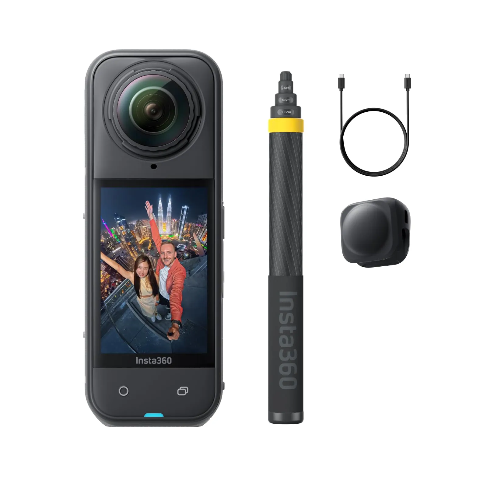 Insta360 X5 Pack No Drone - Camera Impermeabile 8K 360°, Selfie Stick Invisibile, Obiettivi Sostituibili, Cover Antivento, Stabilizzazione FlowState - immagine 1