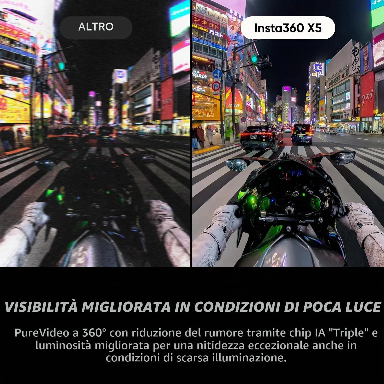 Insta360 X5 Pack Sostituzione Obiettivo - Action Cam 360° 8K Impermeabile con Selfie Stick Invisibile e Cover Antivento - immagine 3