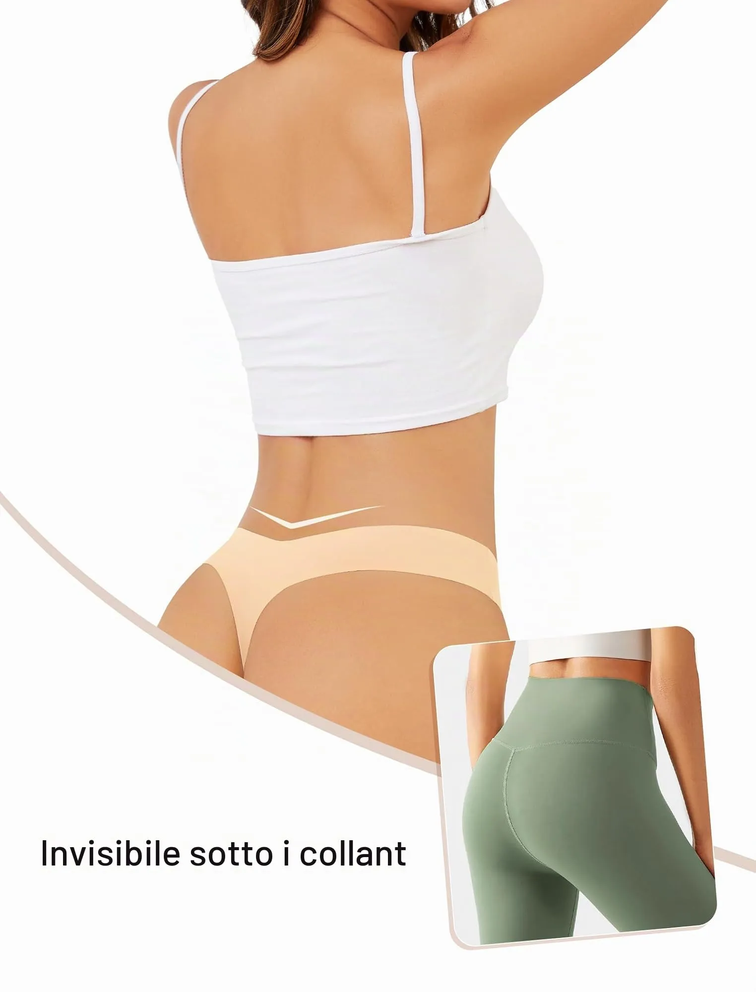 VOENXE Mutande Donna Senza Cuciture Invisibile Microfibra Thong - immagine 6