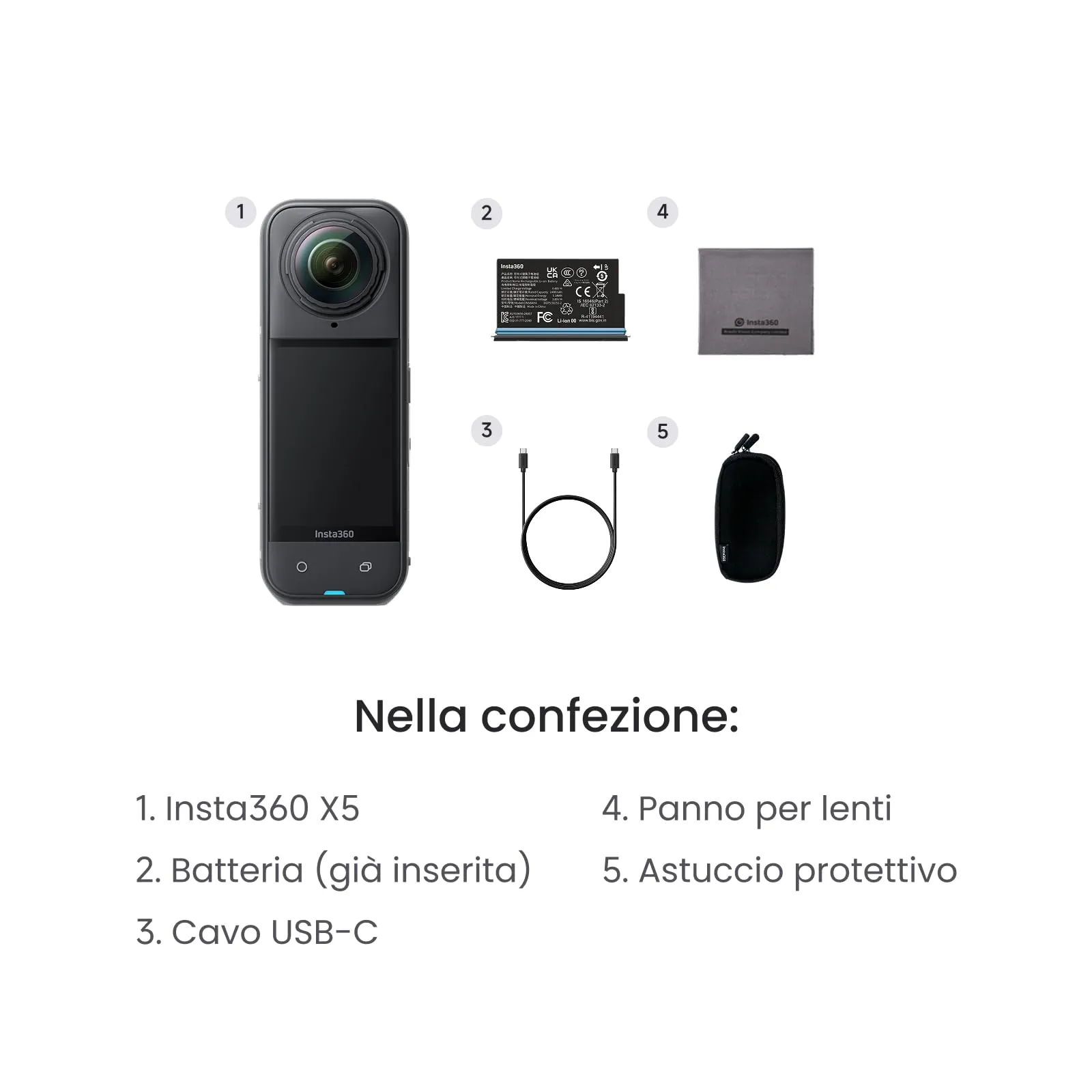 Insta360 X5 Videocamera 8K 360, Sensori da 1/1.28" - immagine 11