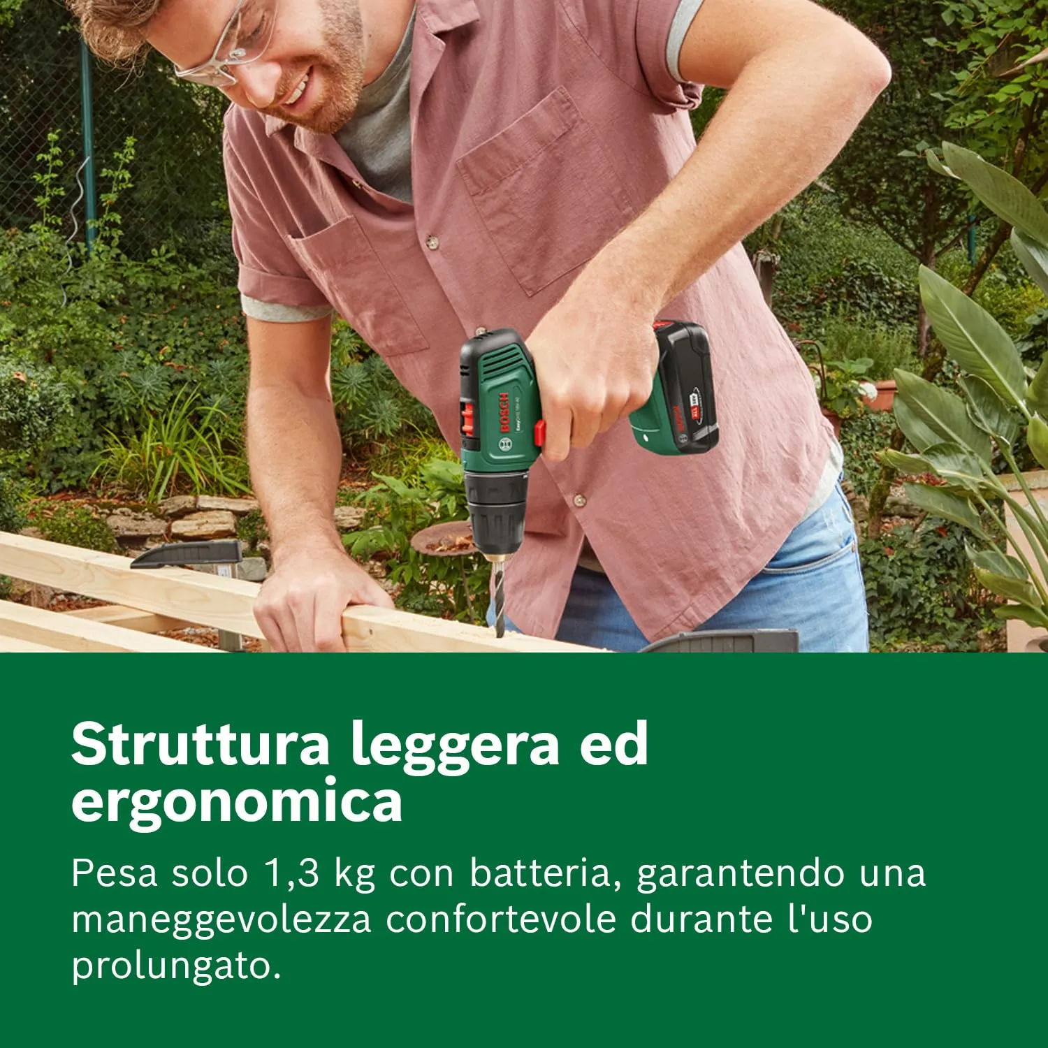 Bosch EasyDrill 18V-40 Trapano Avvitatore a Batteria con 2 batterie da 2,0 Ah e custodia per il trasporto - immagine 5