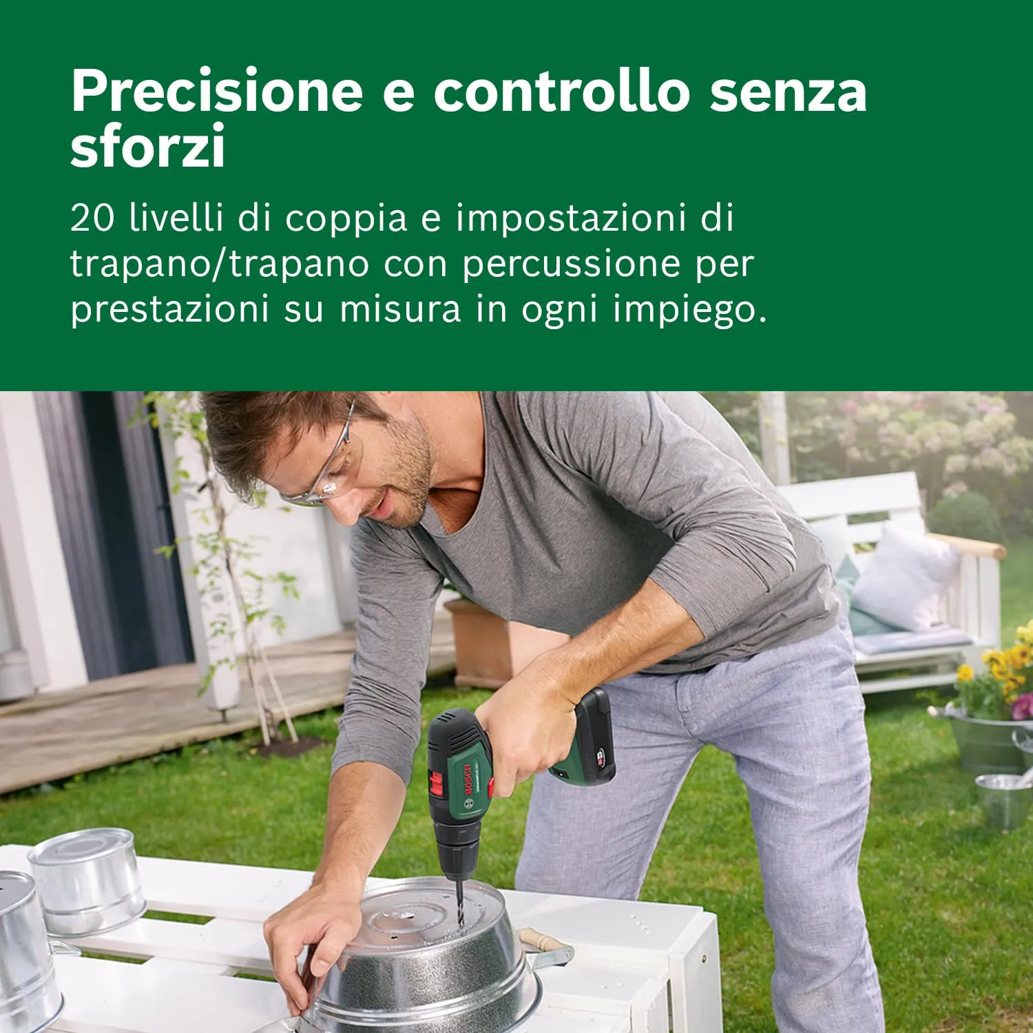 Bosch UniversalDrill 18V Trapano a batteria, 1 Batteria, in Valigetta - immagine 4