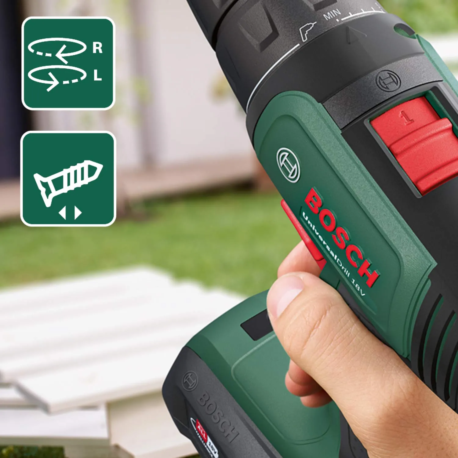 Bosch UniversalDrill 18V Trapano a batteria, 1 Batteria, in Valigetta - immagine 7