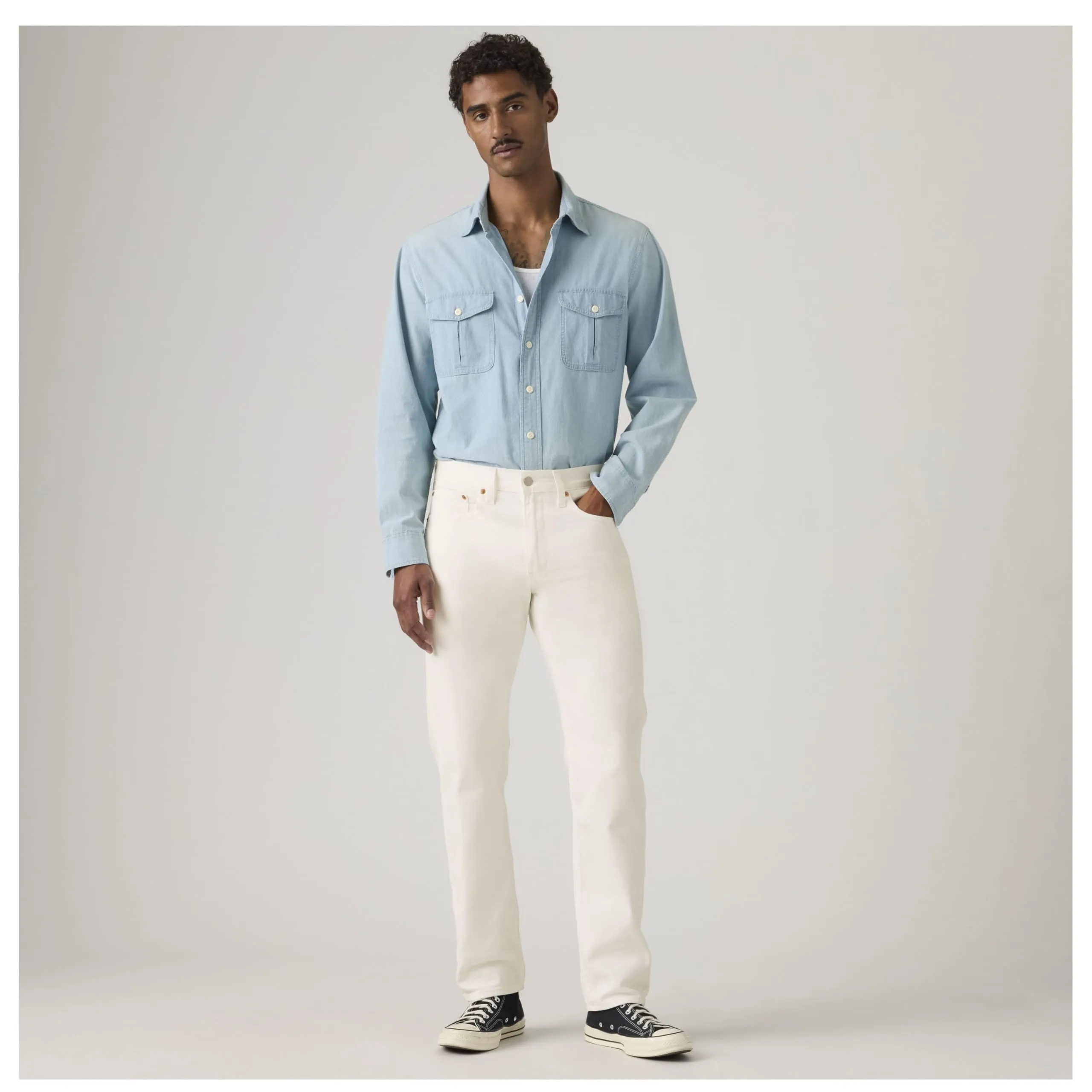 Levi's 502 Taper White Paper GD 33W 32L - immagine 8