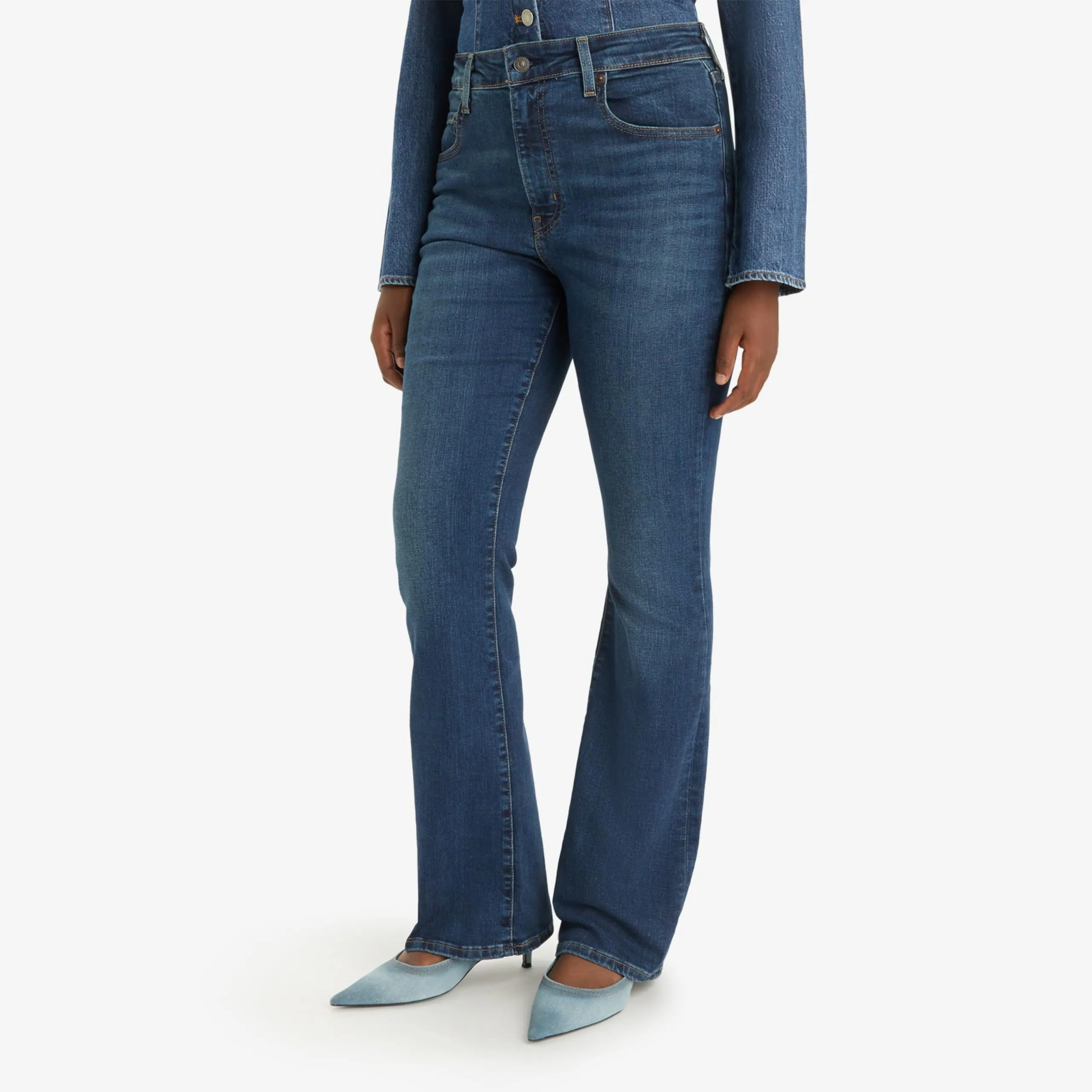 Levi's 725 High Rise Bootcut Jeans - Blue Wave Dark (23W / 30L) - immagine 8