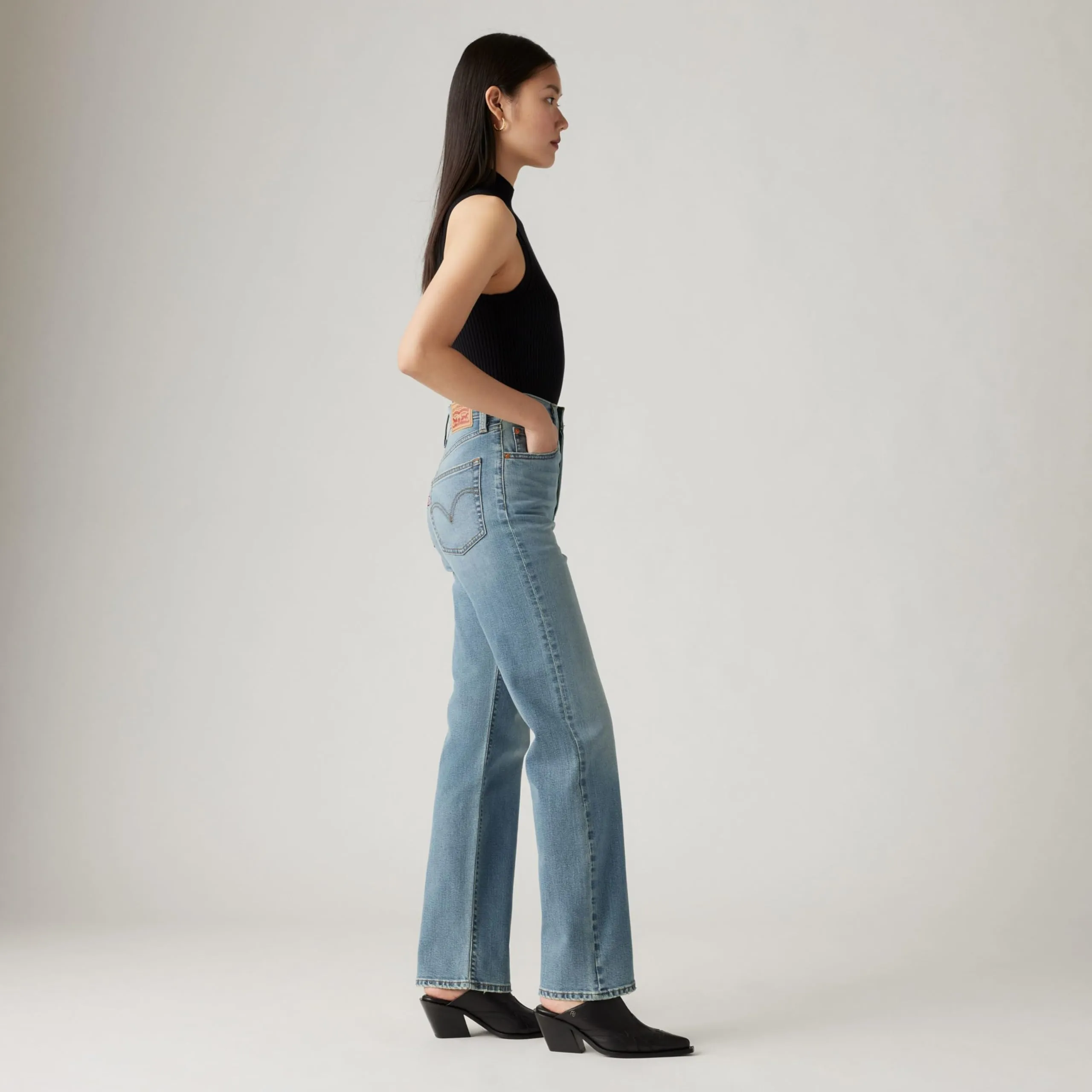 Levi's Ribcage Full-Length Straight Leg Jeans - Ringing Bells No Dx - immagine 3