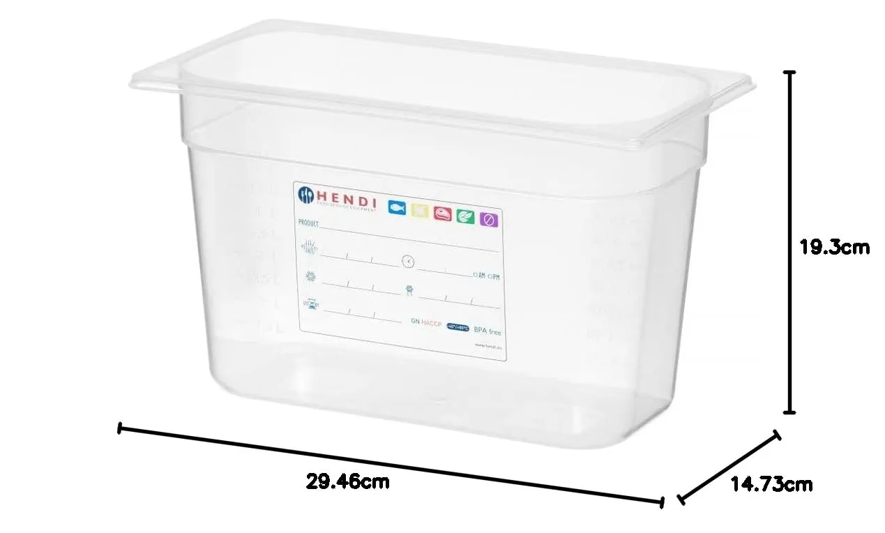 Hendi 880258 Gastronorm 1/3 Airtight Containers, 7.8L - immagine 4