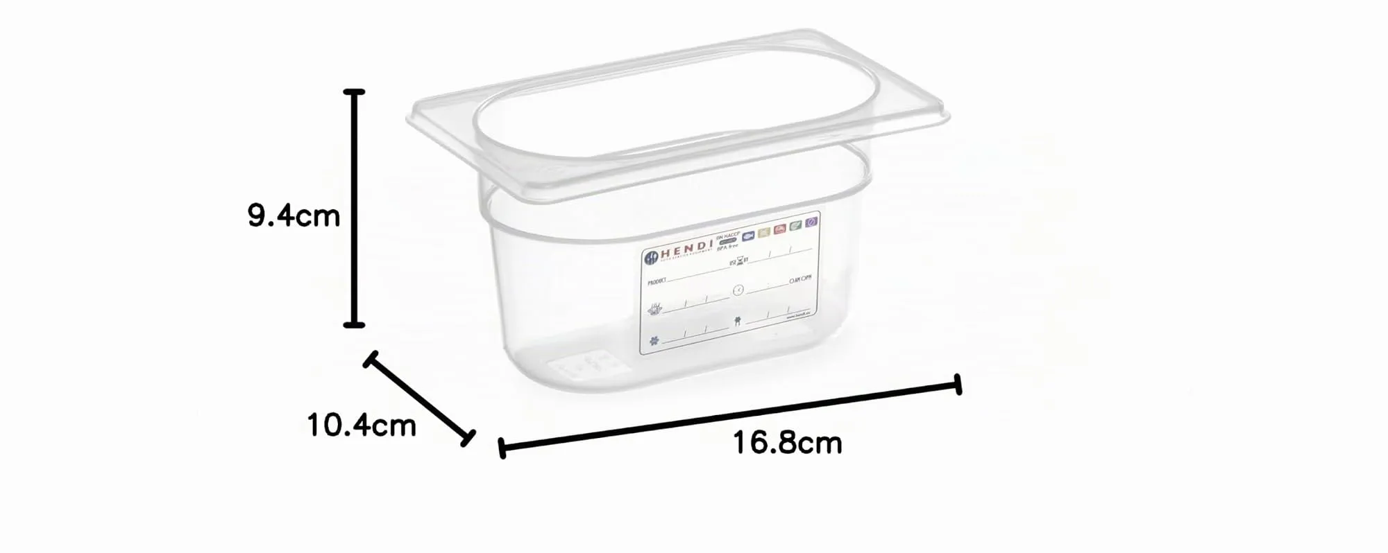Hendi 880555 Contenitori a Tenuta d'Aria Gastronorm 1/9 - immagine 2