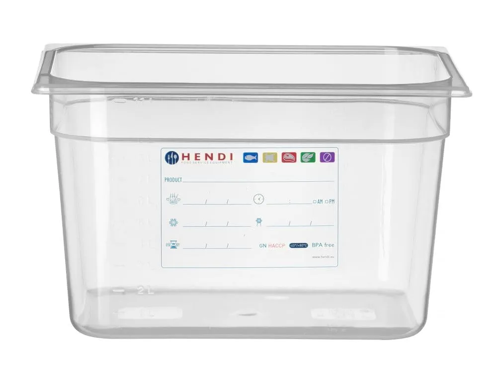 Hendi 880159 Contenitori a Tenuta d'Aria Gastronorm 1/2, 325x265x200 mm, 12.5 Liter - immagine 1