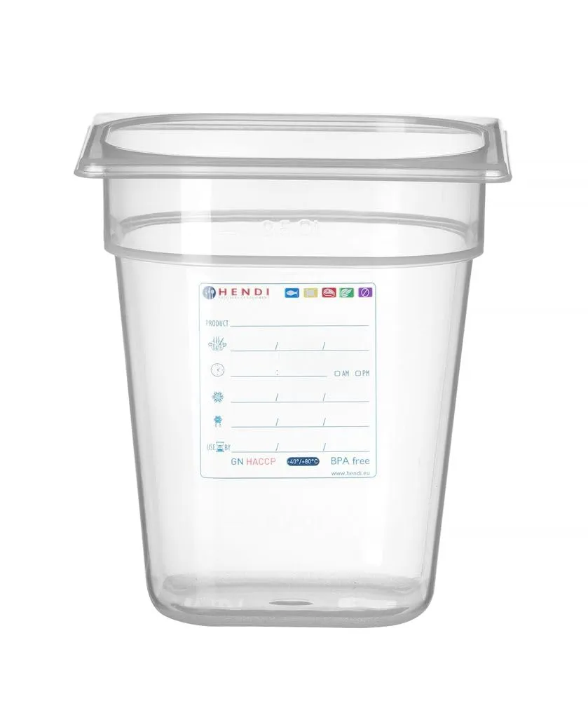 Hendi 880456 Contenitori a Tenuta d'Aria Gastronorm 1/6, 3.4 Liter, 176x162x200 mm - immagine 2
