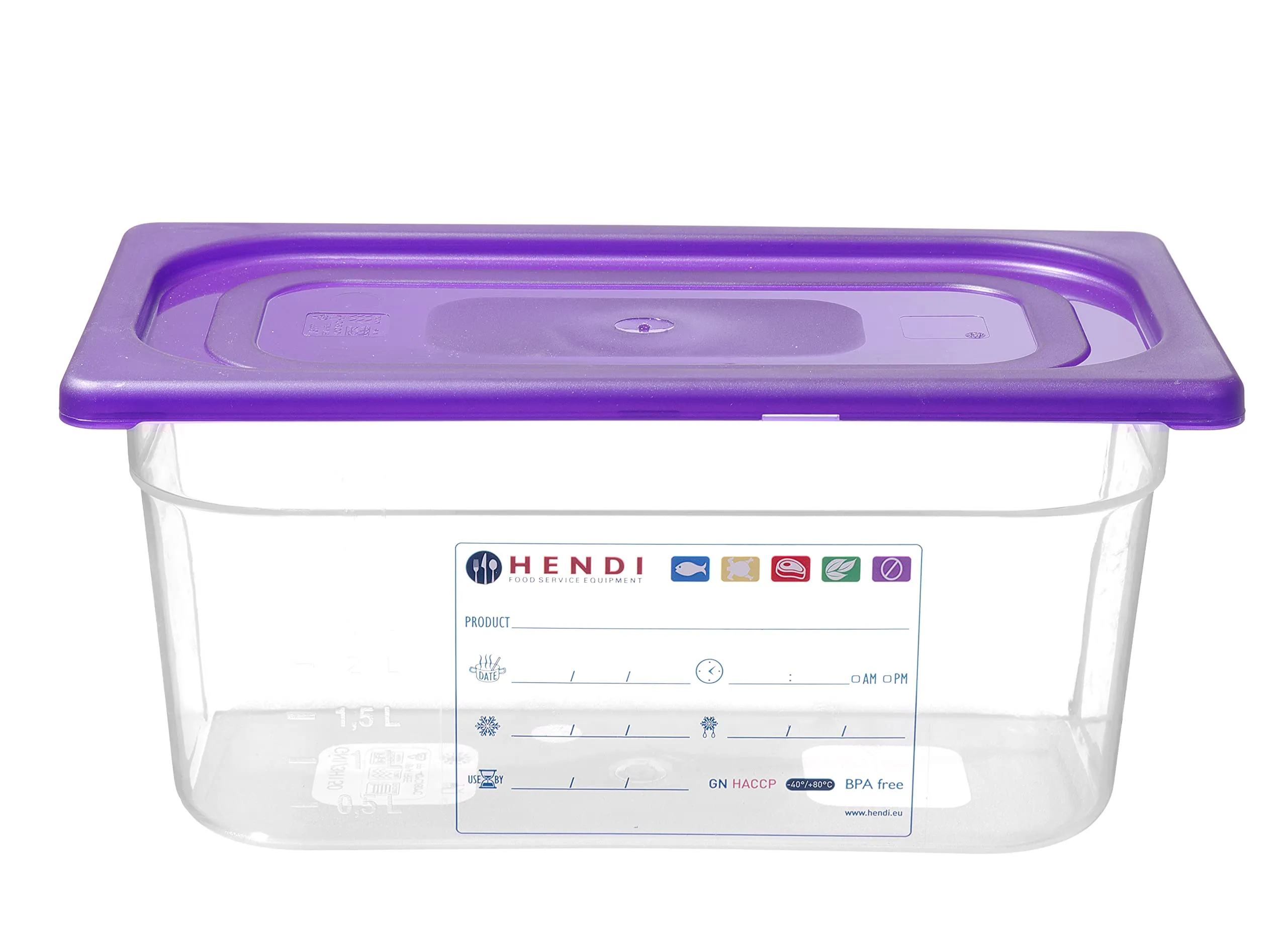 Hendi Coperchio GN 1/2 in polipropilene, Viola - immagine 3