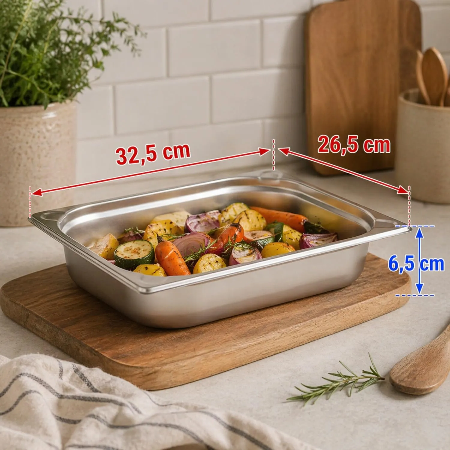 APS GN 1/2 Contenitore in acciaio inox 65 mm (4 L) 81202 - immagine 2
