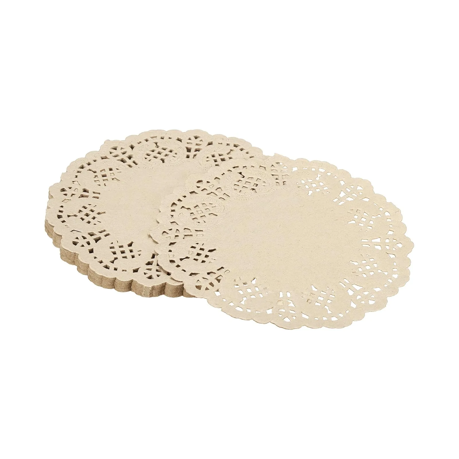 YELARXI Centrini di carta usa e getta, rotondi, 8,9 cm, Kraft, confezione da 50 - immagine 1